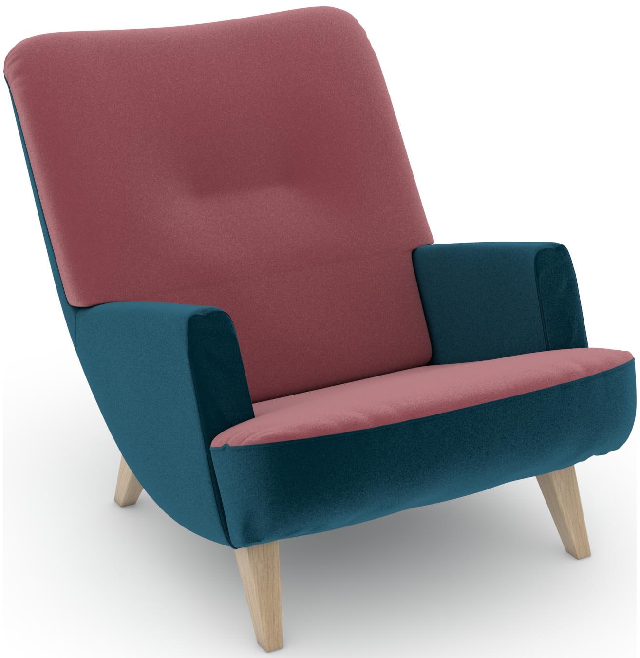 Max Winzer Loungesessel "build-a-chair Borano", im Retrolook, zum Selbstgestalten