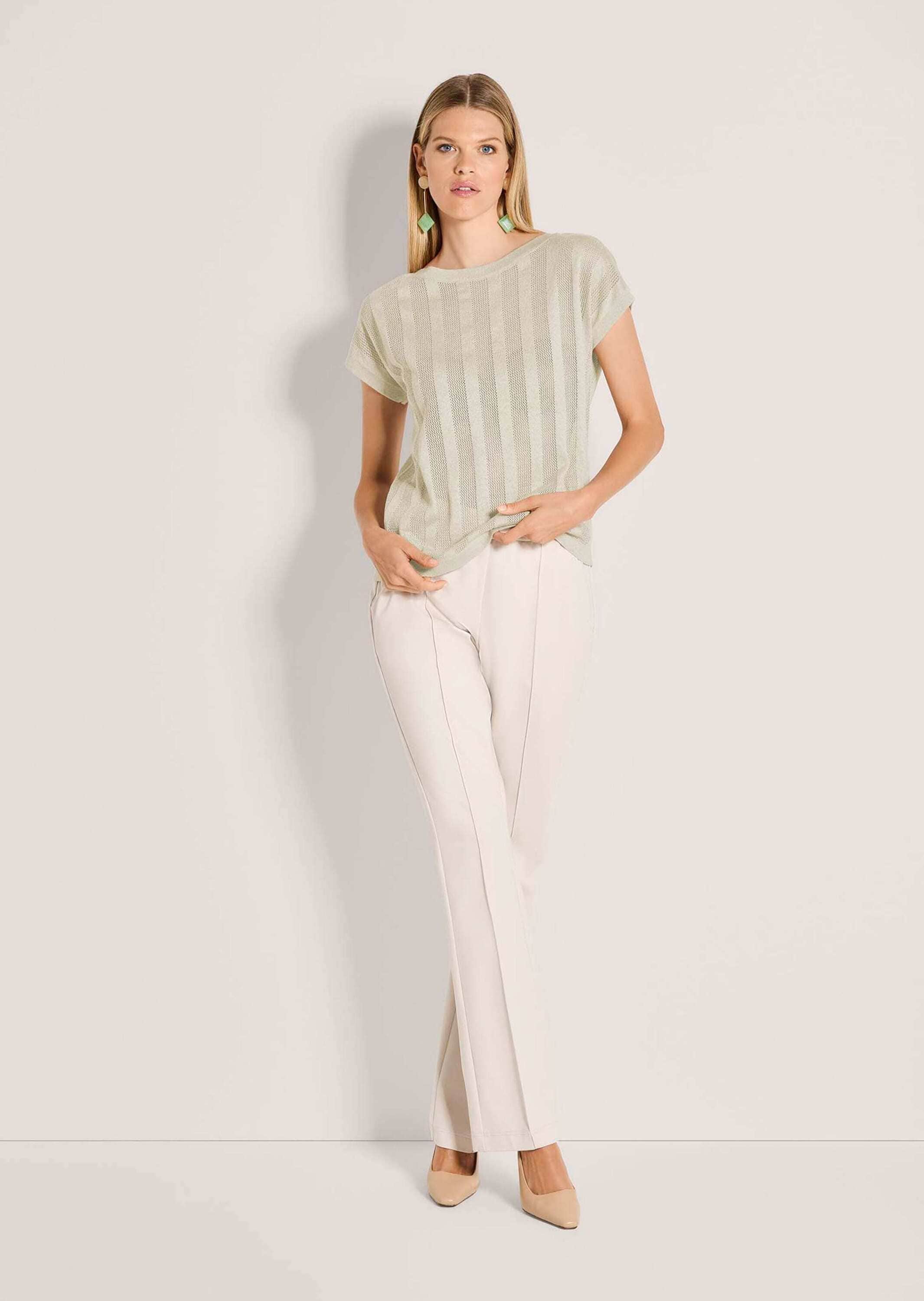 MADELEINE Longpullover »Strickpullover Sommerpullover mit Glanzeffekt« Leicht tranparente Optik