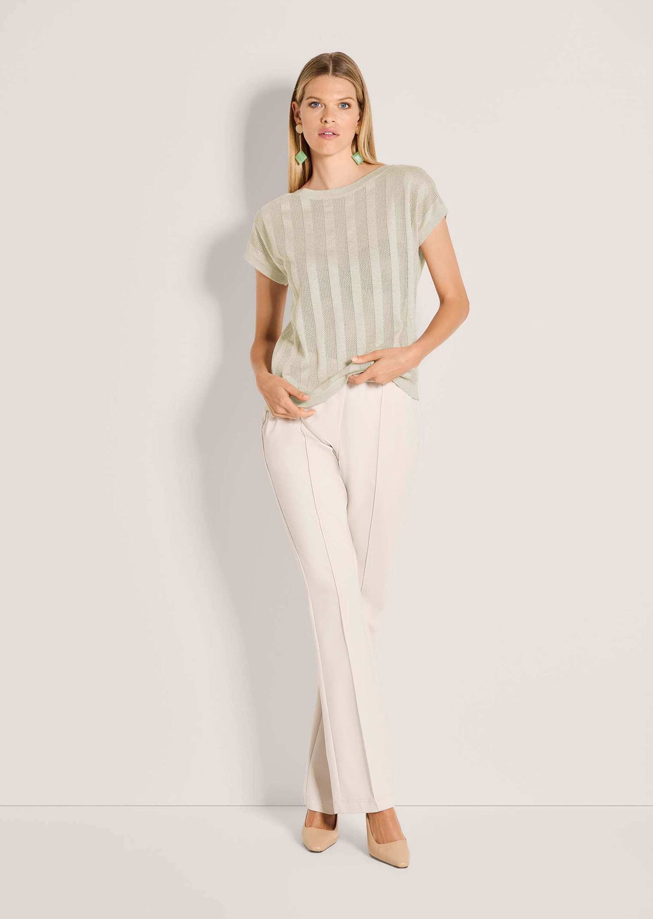 MADELEINE Longpullover "Strickpullover Sommerpullover mit Glanzeffekt" Leic günstig online kaufen