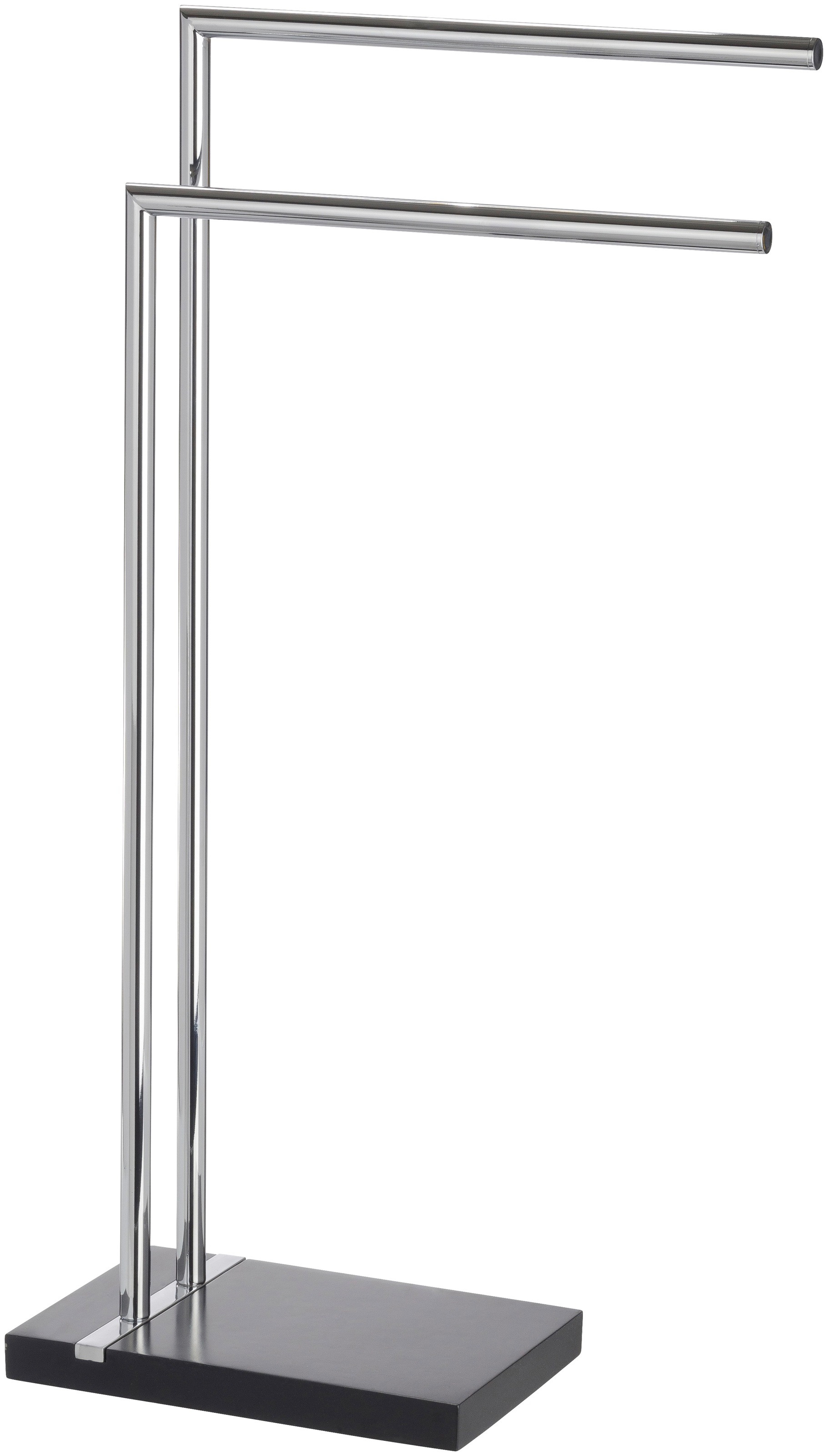 WENKO Handtuchständer "Noble Black" aus Edelstahl, 2 Handtuchstangen, schwe günstig online kaufen