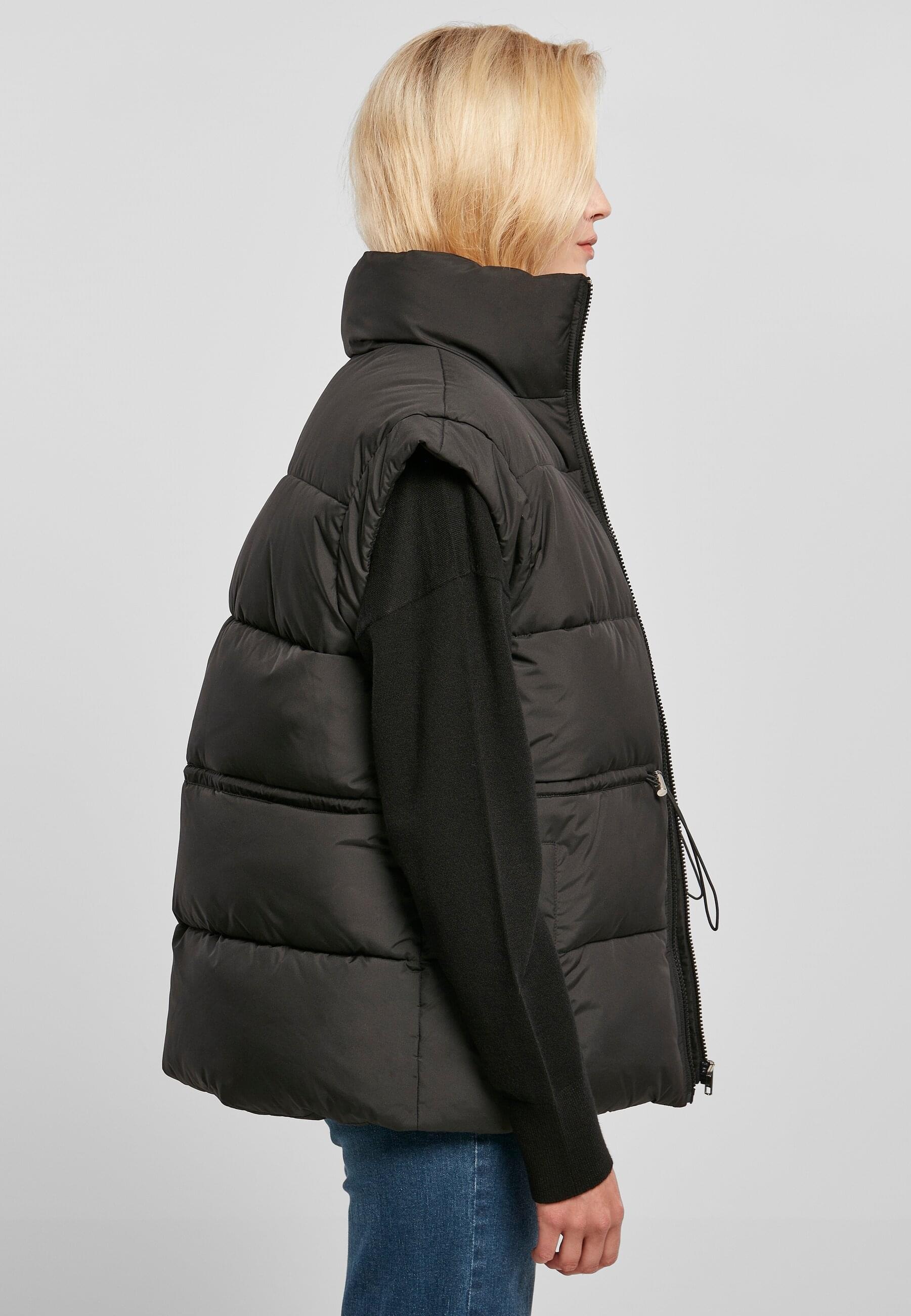 URBAN CLASSICS Jerseyweste »Urban Classics Damen Ladies Waisted Puffer Vest«, (1 tlg.)