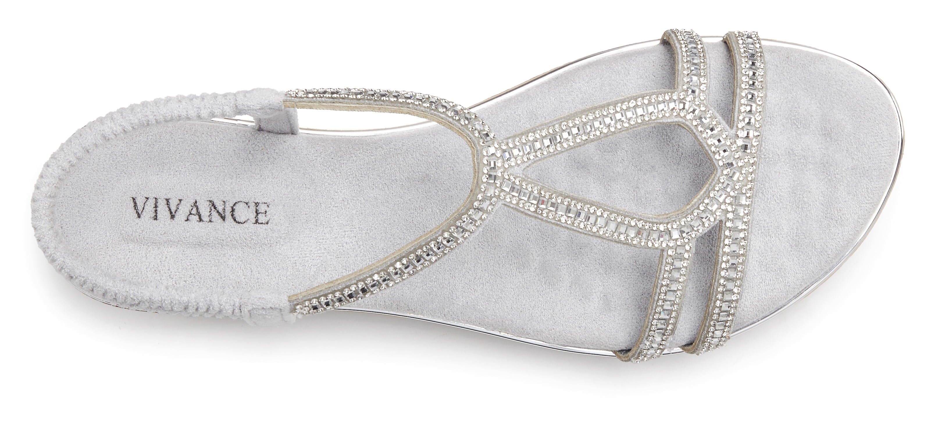 Thumbnail - Vivance Sandale "Sandalette, Sommerschuh," mit Glitzer Verzierungen und elastischen Riemchen