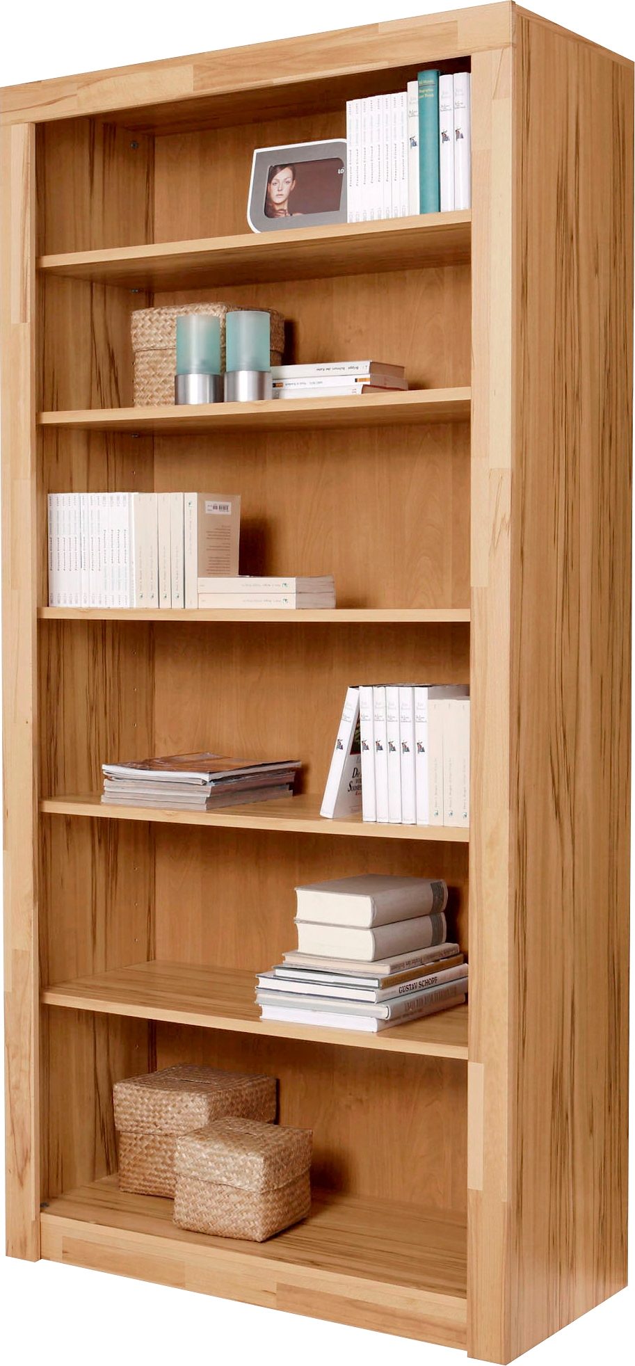VOGL Möbelfabrik Bücherregal "Toronto" in 2 Höhen, Breite 90 cm, teilmassiv, Made in Germany