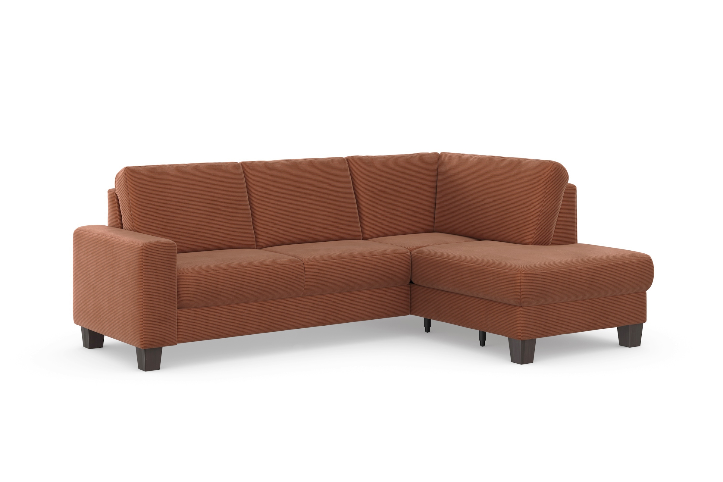 Home affaire Ecksofa »Summer L-Form«, mit Ottomane, mit oder ohne Bettfunktion und Bettkasten, Cord-Bezug