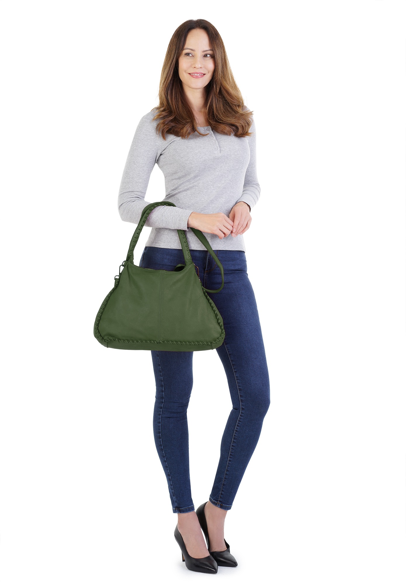 Samantha Look Shopper "SAMANTHA LOOK Damen echt Leder, Made in Italy" echt Leder, Made in Italy