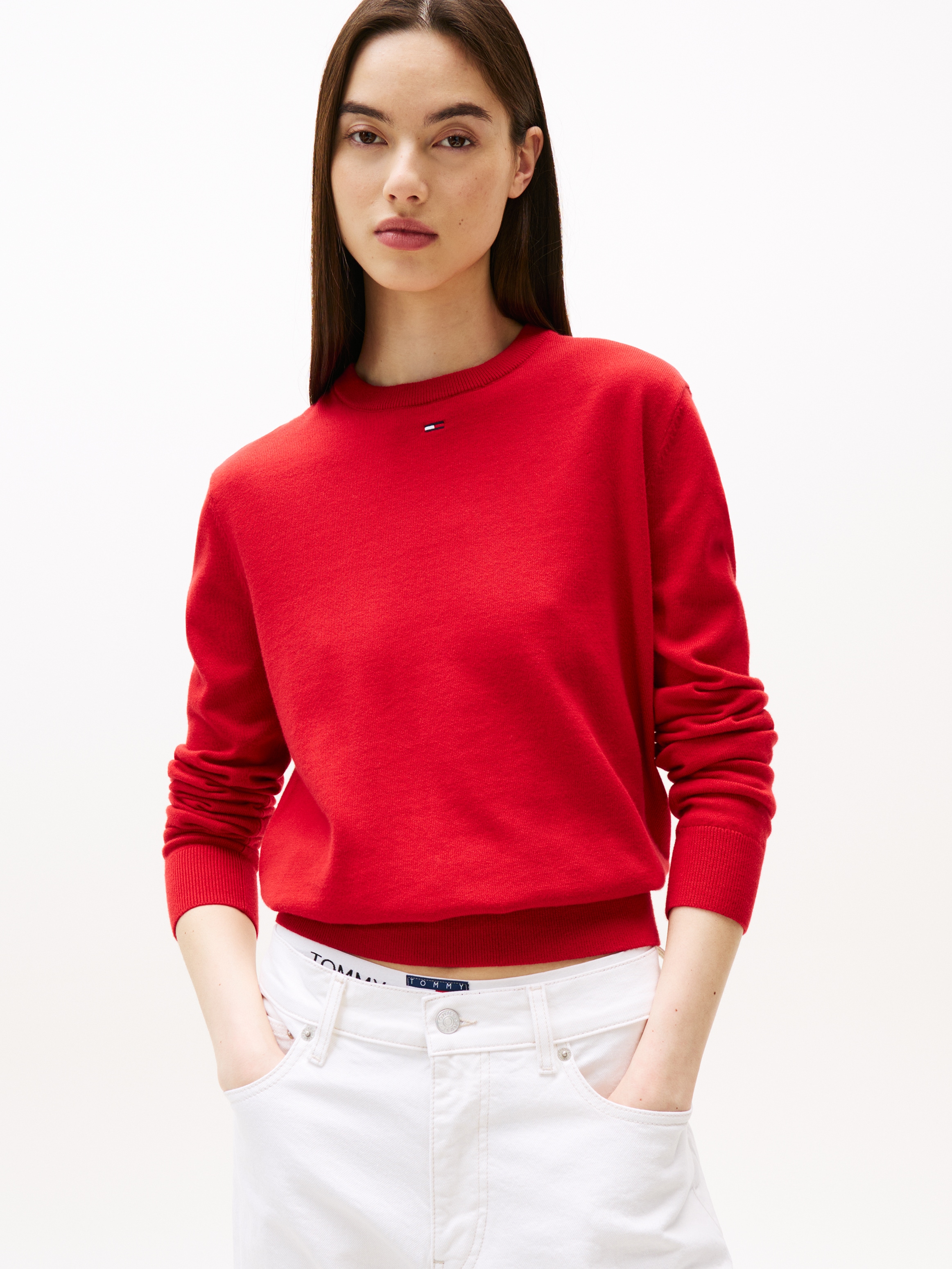 Tommy Jeans Strickpullover "TJW ESSENTIAL CREW SWEATER EXT" günstig online kaufen
