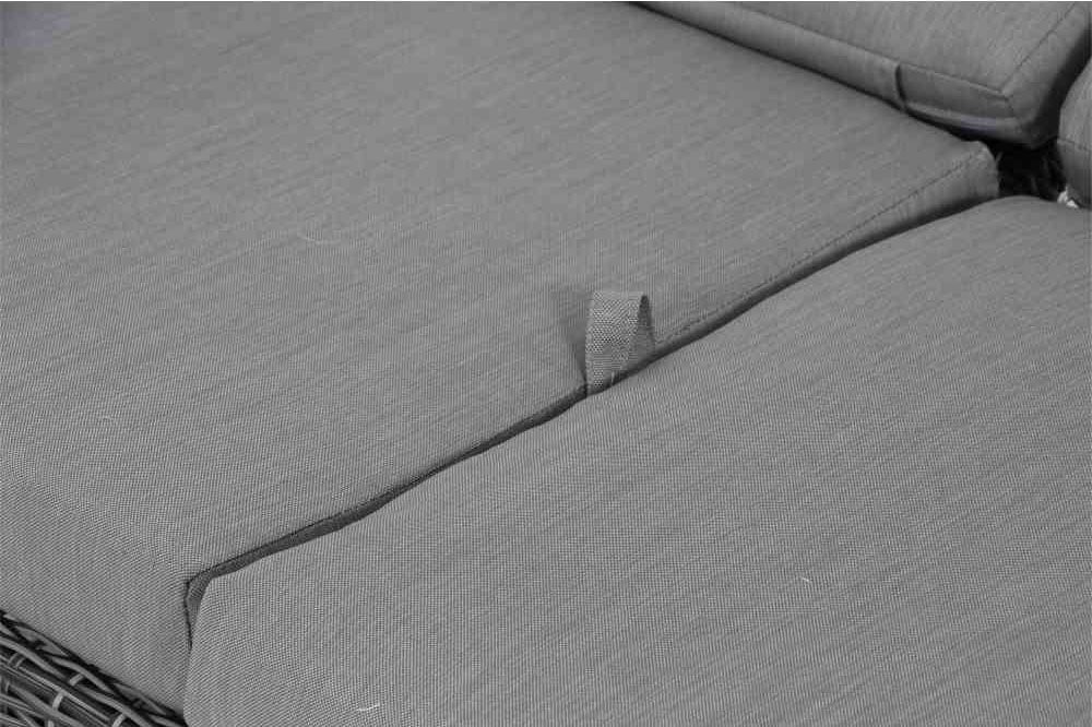 Siena Garden Gartenlounge-Bank »CORIDO Lounge 3er Sofa in charcoal grey« Gestell Alu matt anthrazit, mit Sitz- u. Rückenkissen taupe meliert