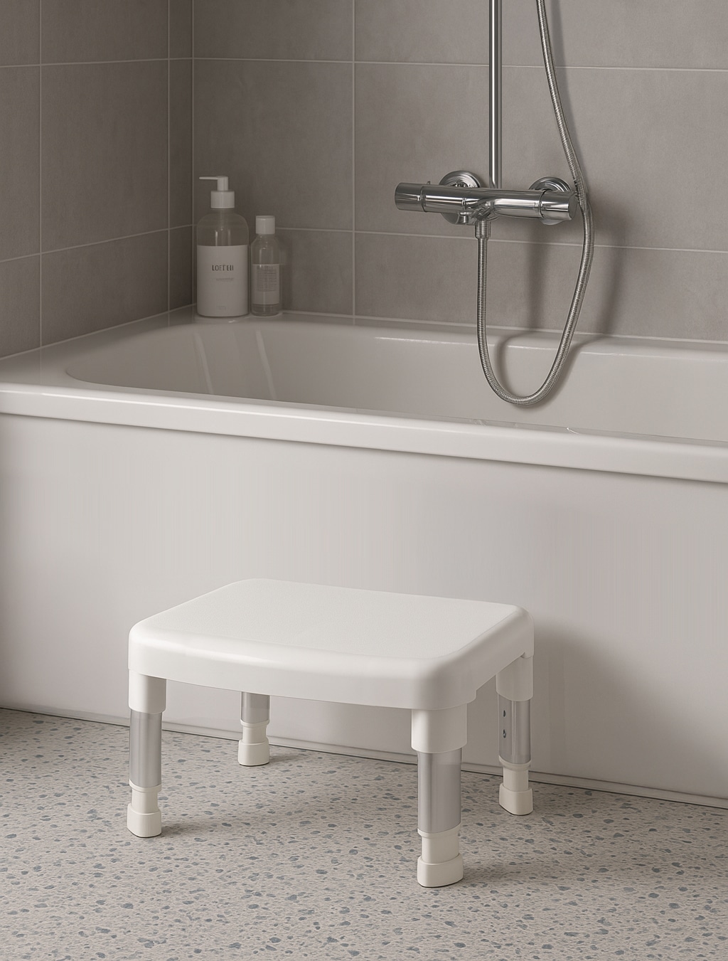Bischof Bad-Stufe »Dusch- und Badewannentritt«, Einstiegshilfe, höhenverstellbar von 24 – 29 cm