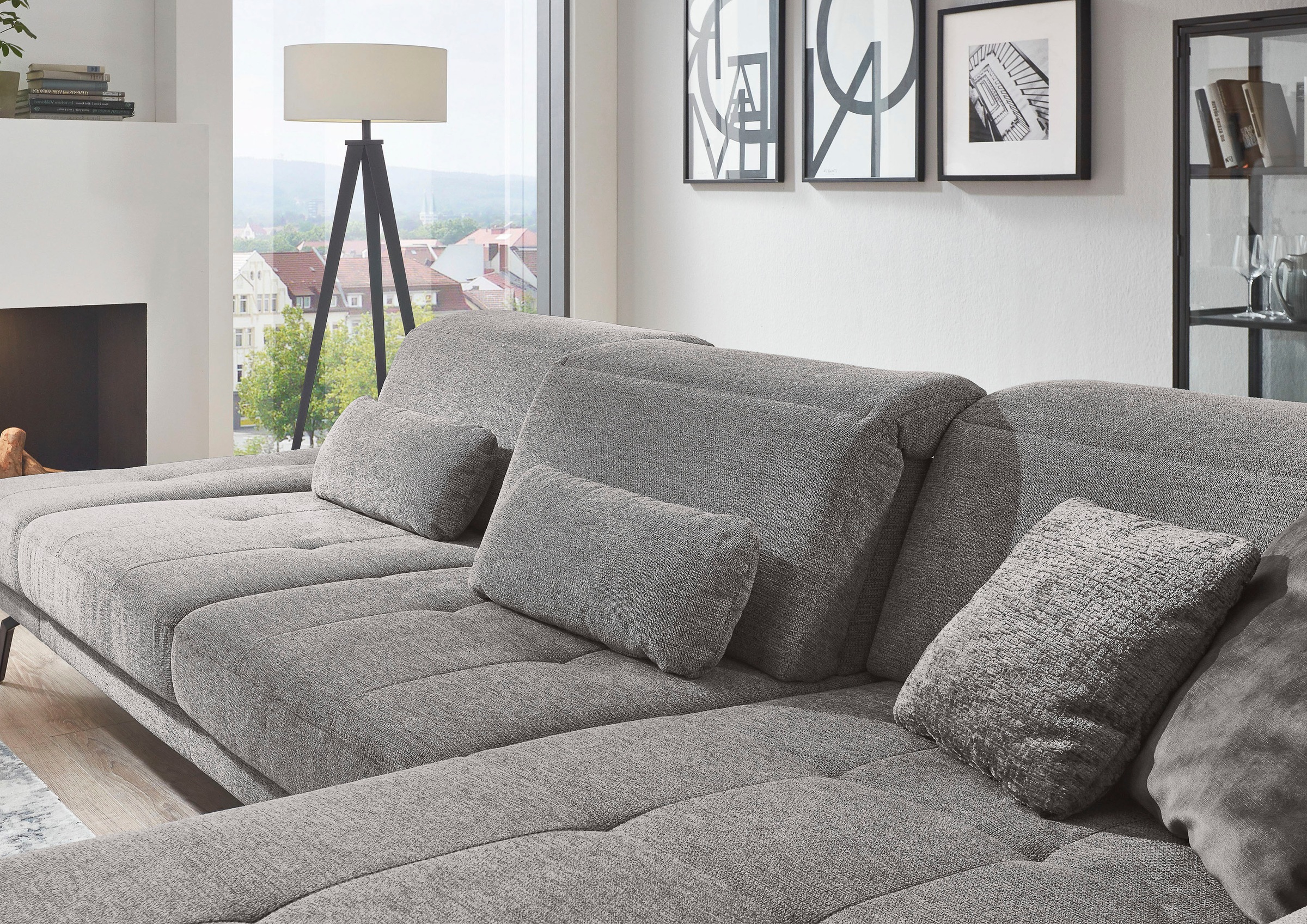 Die PlanBar Ecksofa »MP-IN20126 L-Form«, mit Kopfteilverstellung, optional Sitztiefen- & Armteilverstellung