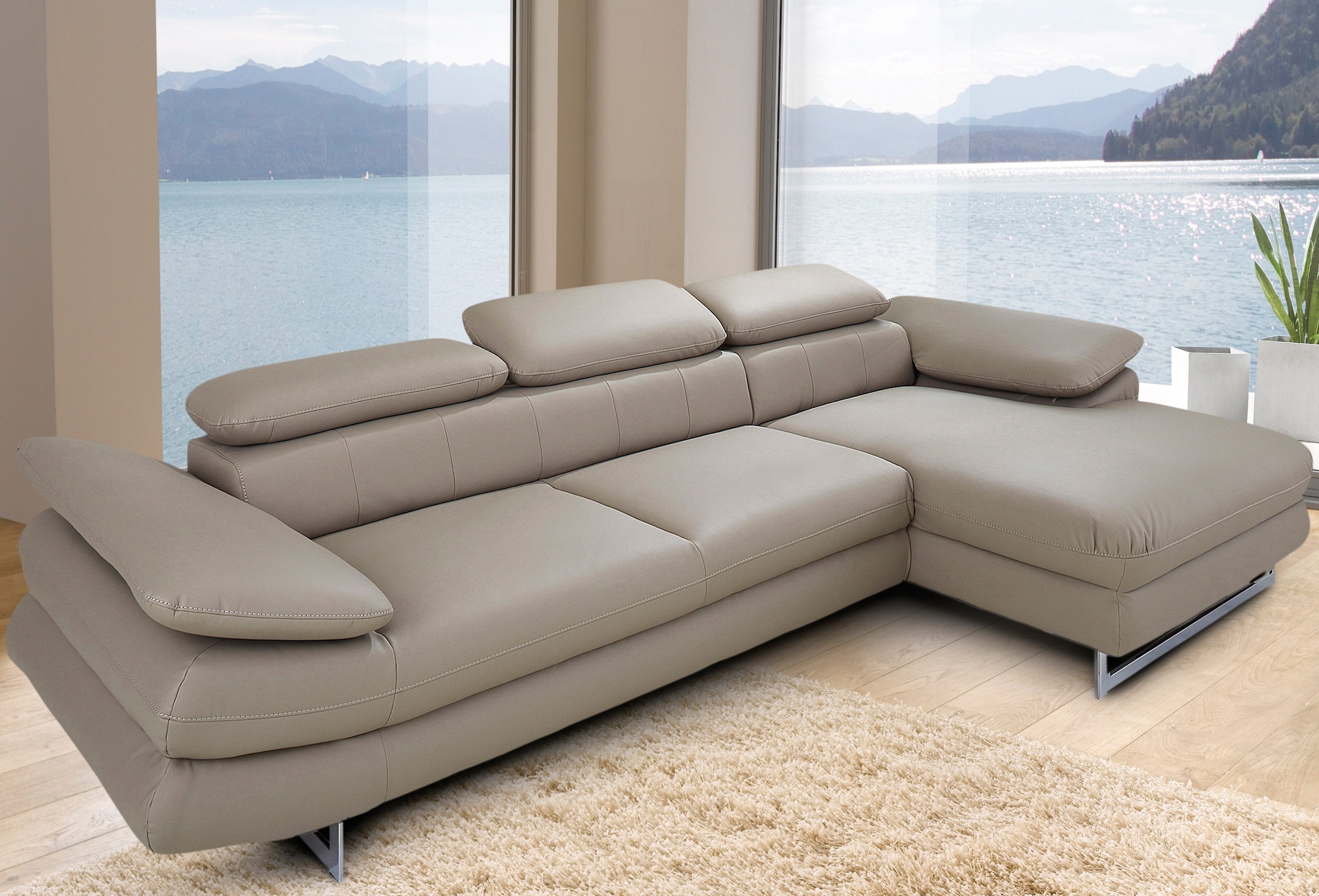INOSIGN Ecksofa »Solution L-Form«, wahlweise mit Bettfunktion