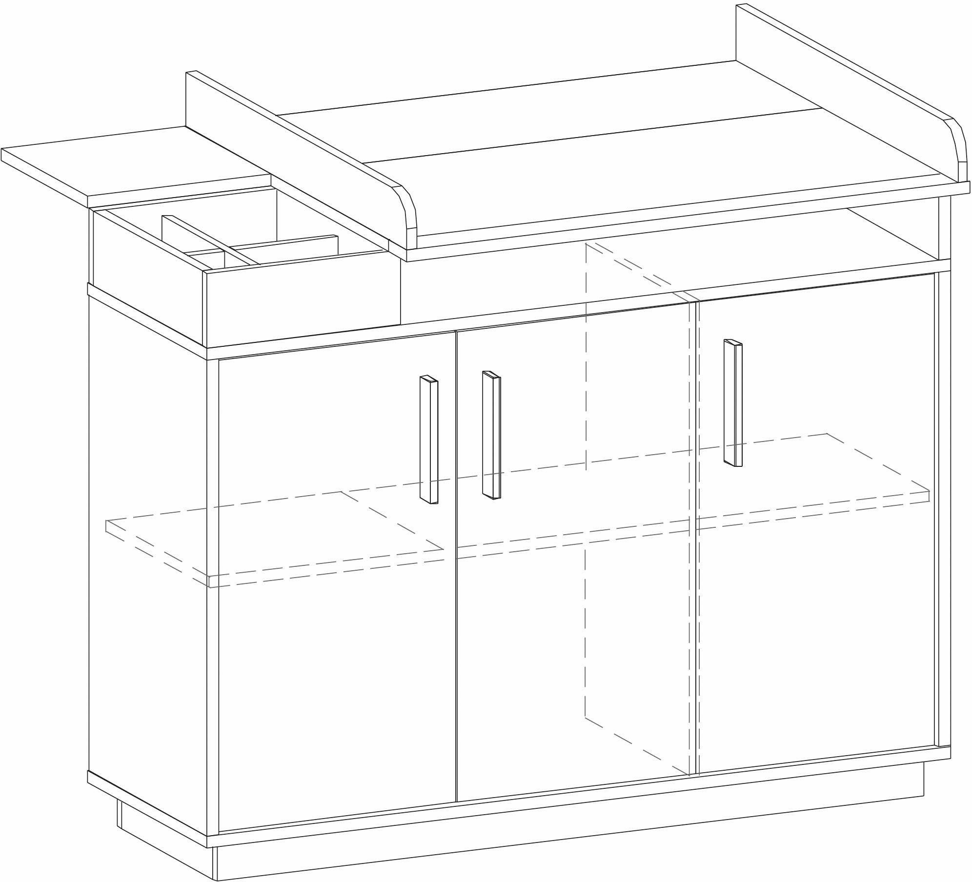 roba® Wickelkommode »Olaf«, bis 15 kg, 118 cm