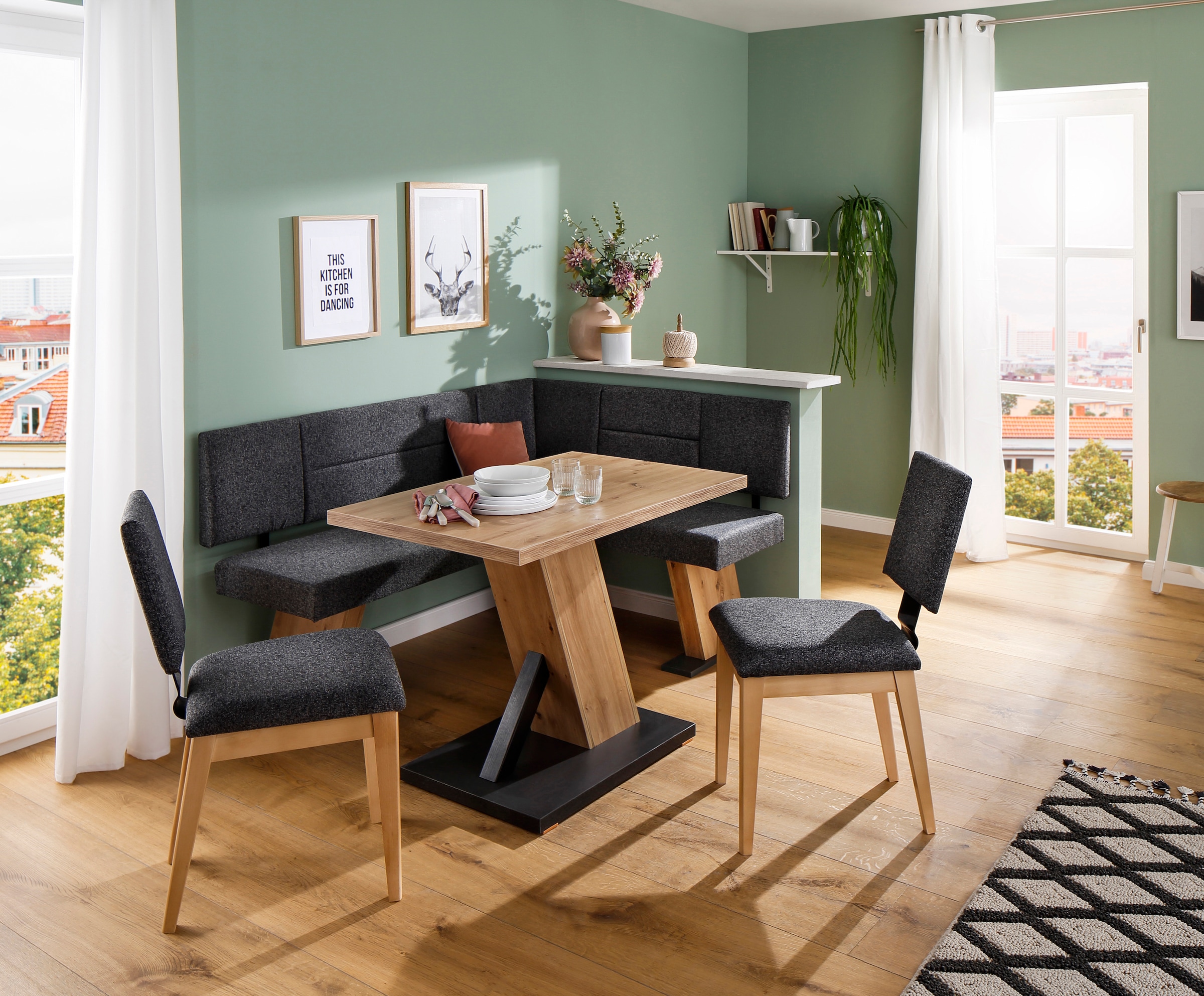 Eckbankgruppe Stühle) kaufen Tisch »Zeppelin«, Home affaire 2 BAUR und (Eckbank, |