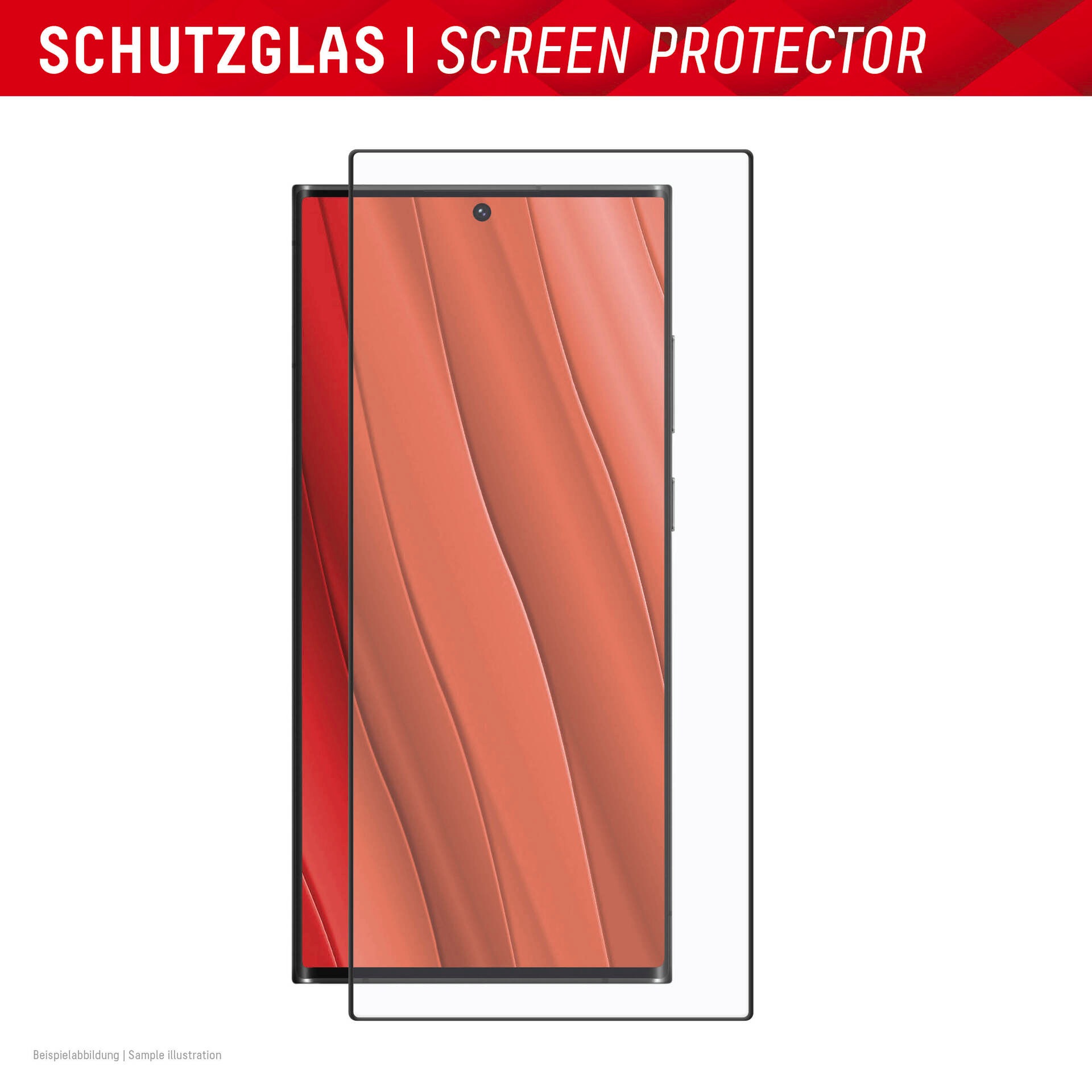 Displex Displayschutzglas »Real Glass + Case«, für Samsung Galaxy S24 Ultra, Displayschutzfolie Displayschutz Rundumschutz 360 Grad splitterfest
