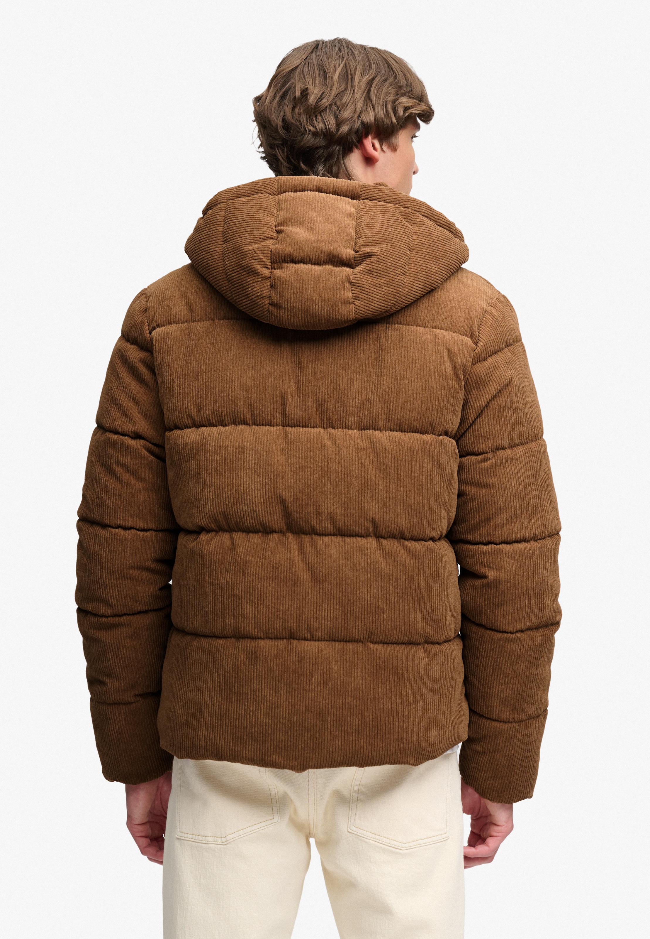 Superdry Steppjacke »PREMIUM HOOD CORD PUFFER JKT« mit Kapuze Kunstfaser, relaxed fit