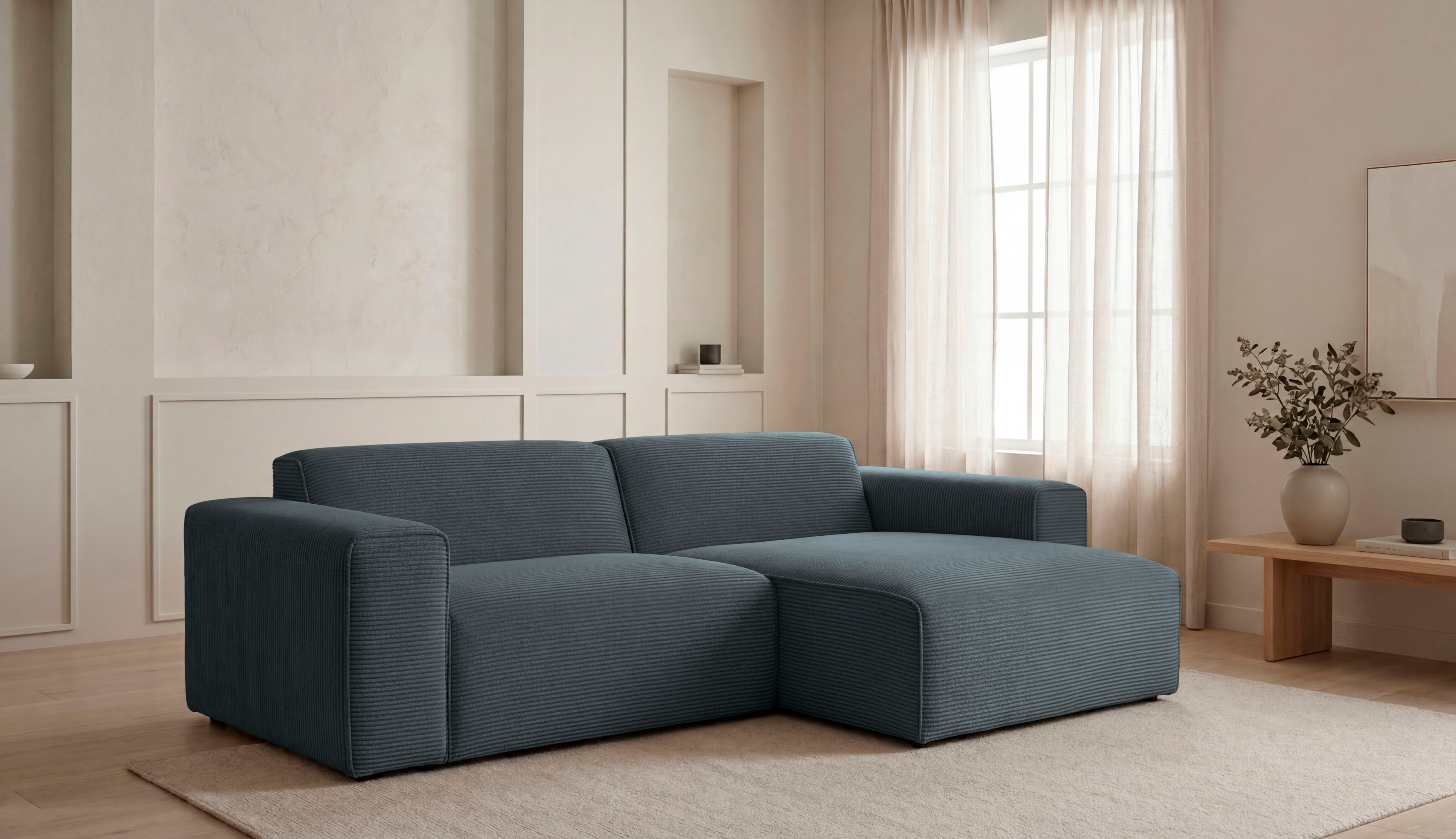 OTTO home Ecksofa "Clayton Breite 247 cm, L-form" in einem trendigen Cord-Bezug, verschiedene Kombinationen verfügbar