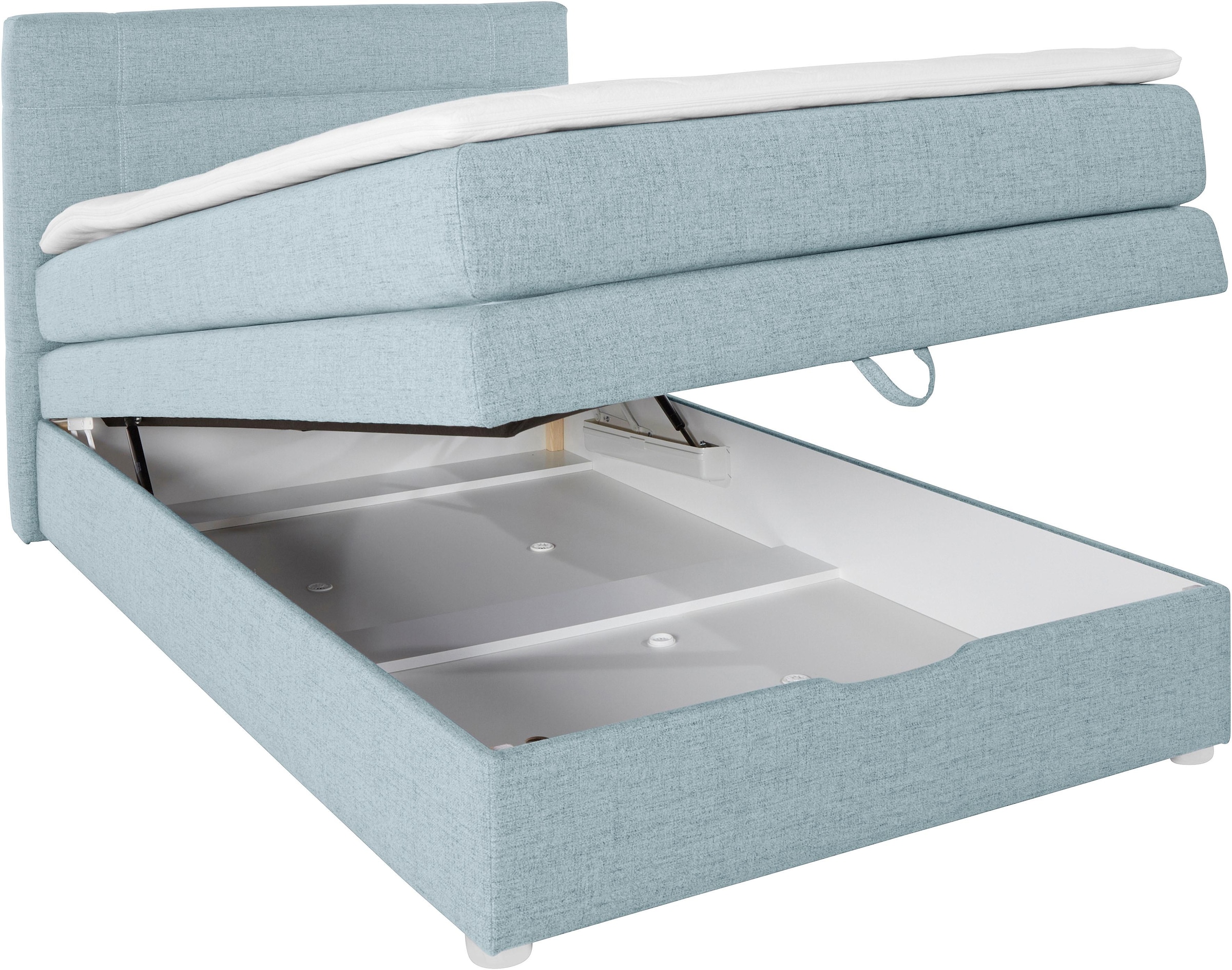 Jockenhöfer Gruppe Boxspringbett »Carmen«, mit Bettkasten und Topper, erhältlich in 120 & 140cm Breite
