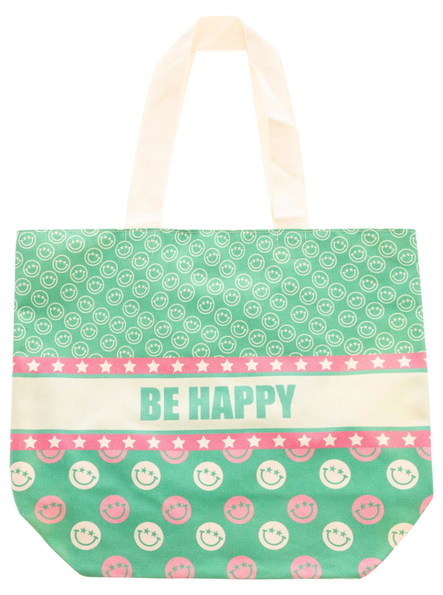 Zwillingsherz Tragetasche Stofftasche mit Henkel, bunter Mustermix