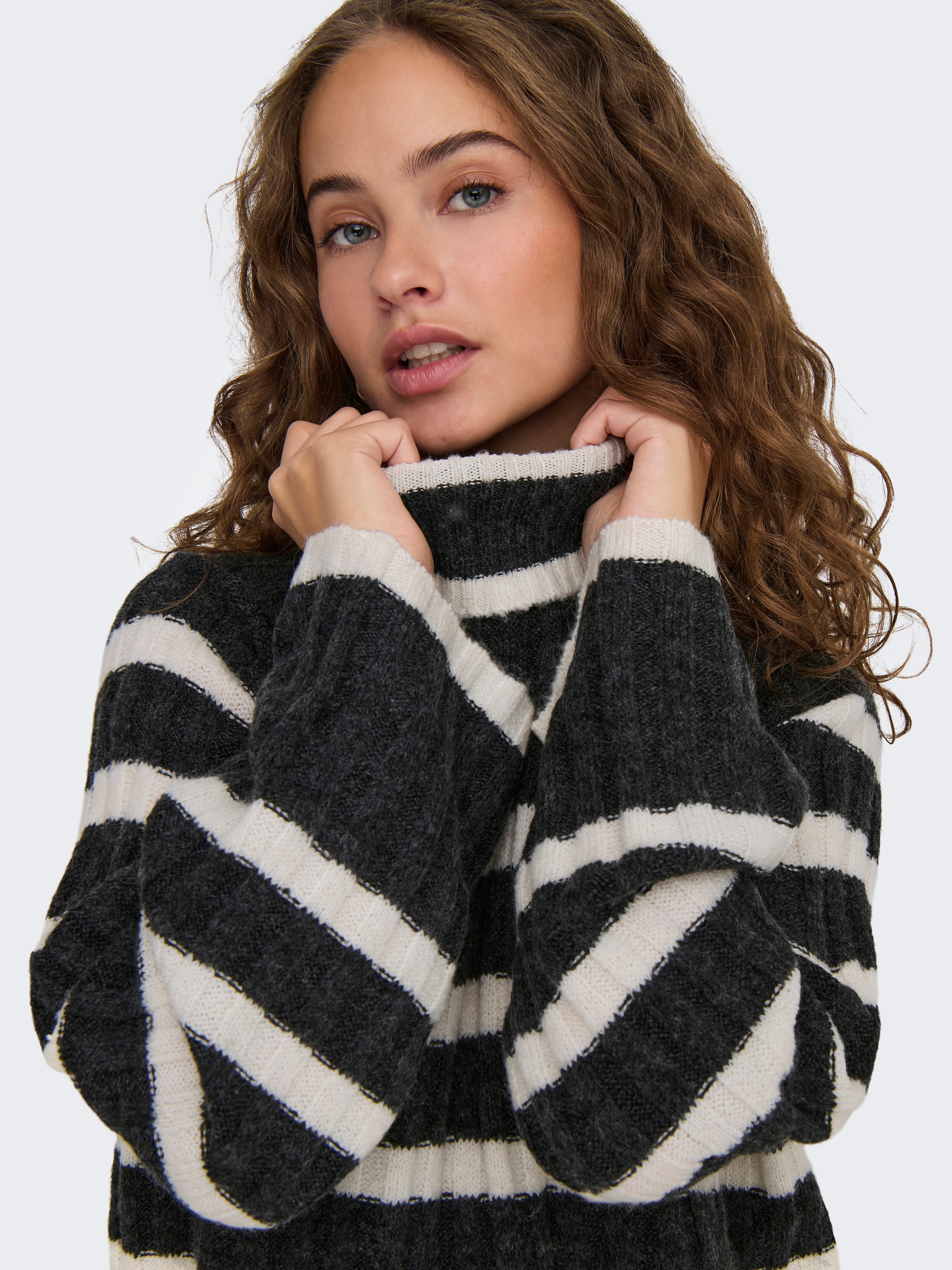 JDY Rollkragenpullover »JDYMILEY L/S LONG STRIPE PULLOV KNT NOOS«