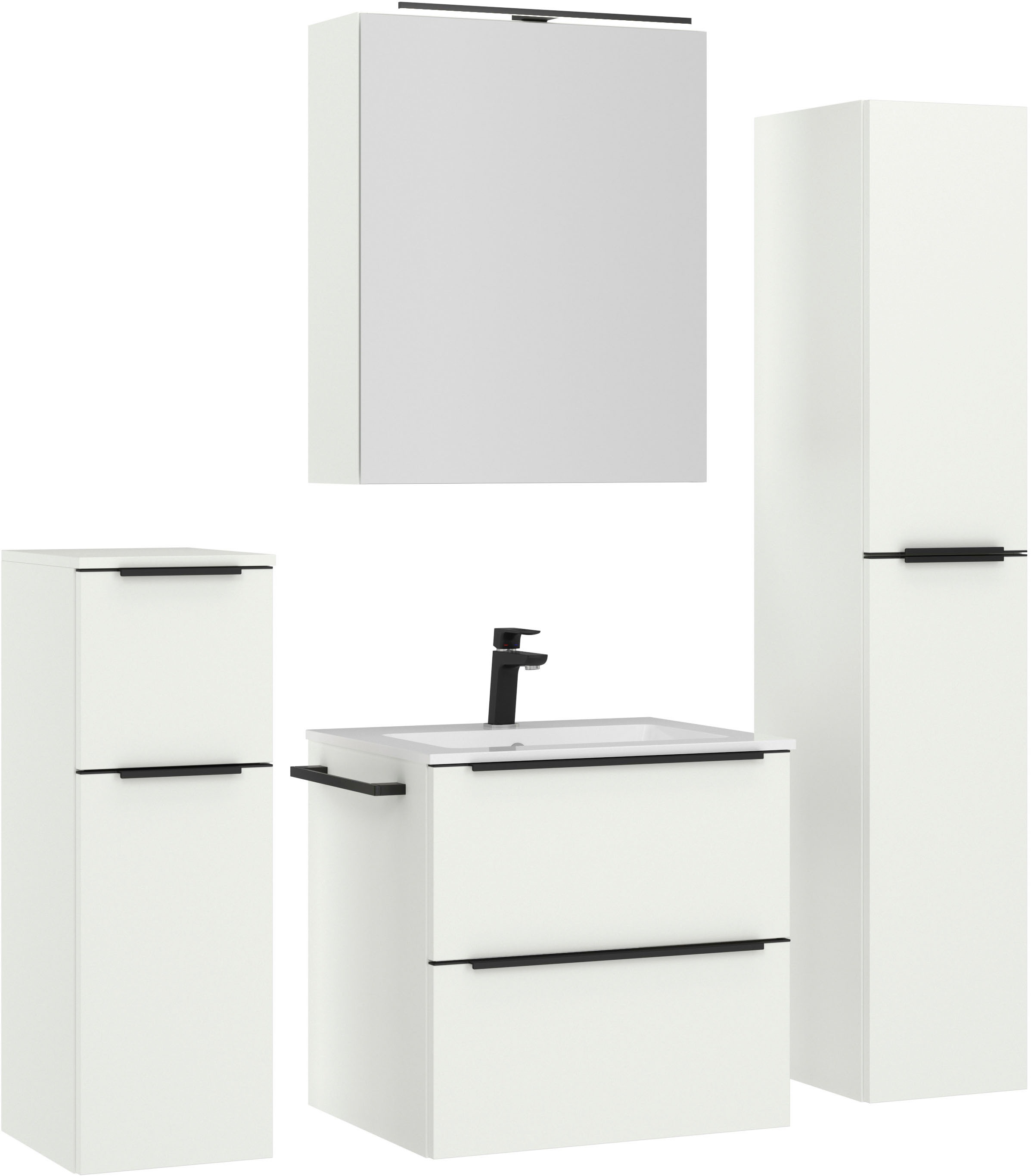 nobilia Badmöbel-Set "Levere" vormontiert, mit Soft-Close, 4 Stk. tlg. günstig online kaufen
