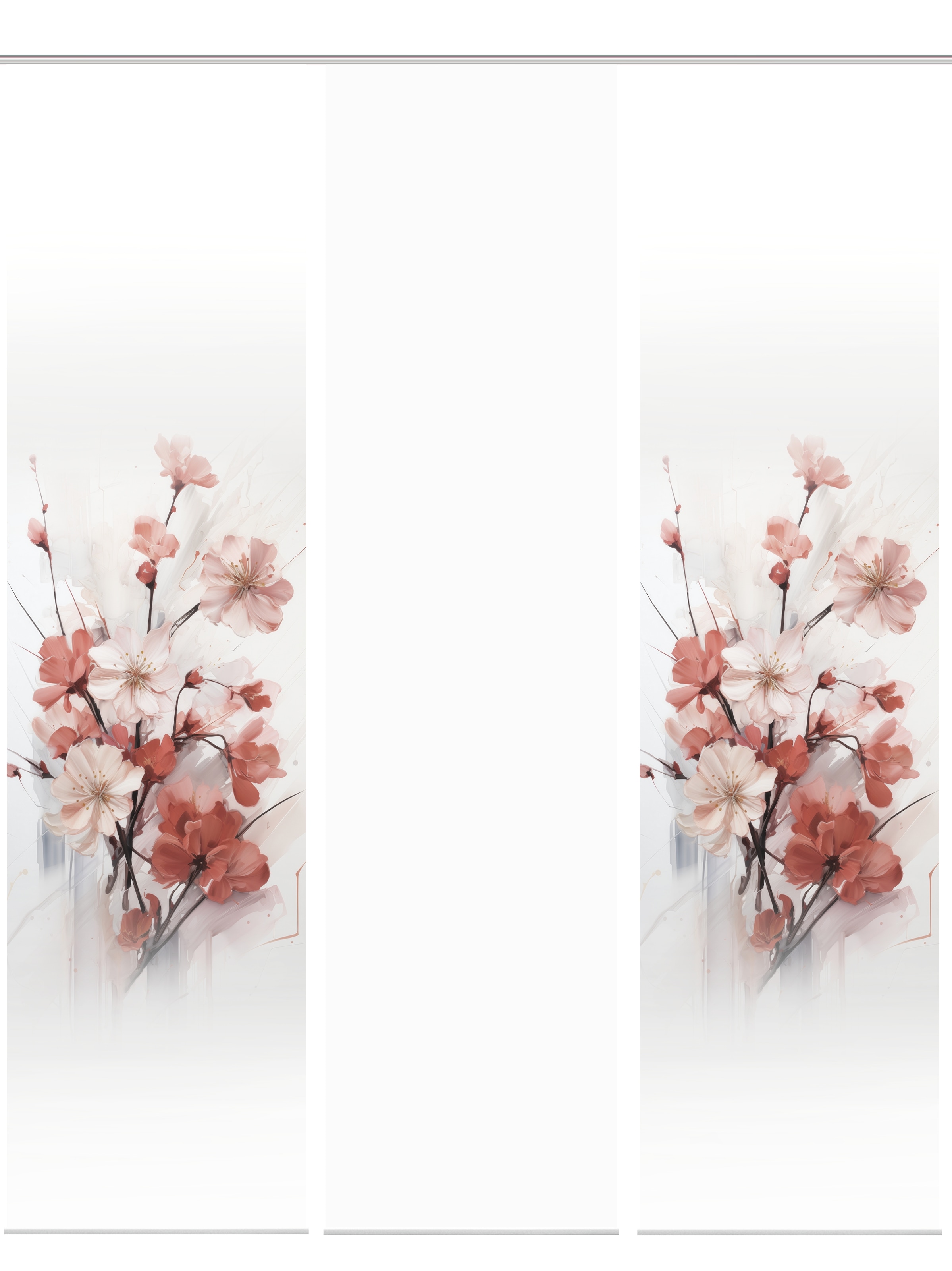 HOME WOHNIDEEN Schiebegardine »LOTUS« Paneelwagen 3 Stk. tlg. Schiebewand Seidenoptik, SET, Digitaldruck