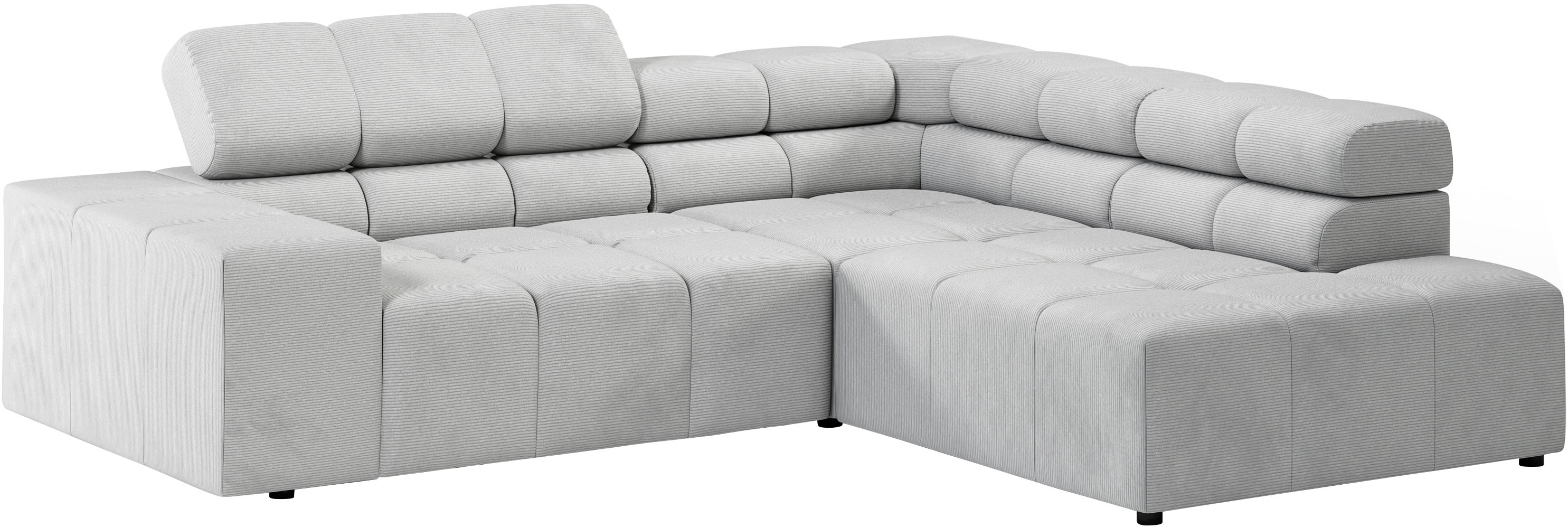 Thumbnail - INOSIGN Ecksofa "Ancona, incl. Kopfteilverstellung + 3 Zierkissen, L-Form, Breite 249cm" wahlweise motorische Sitztiefen...