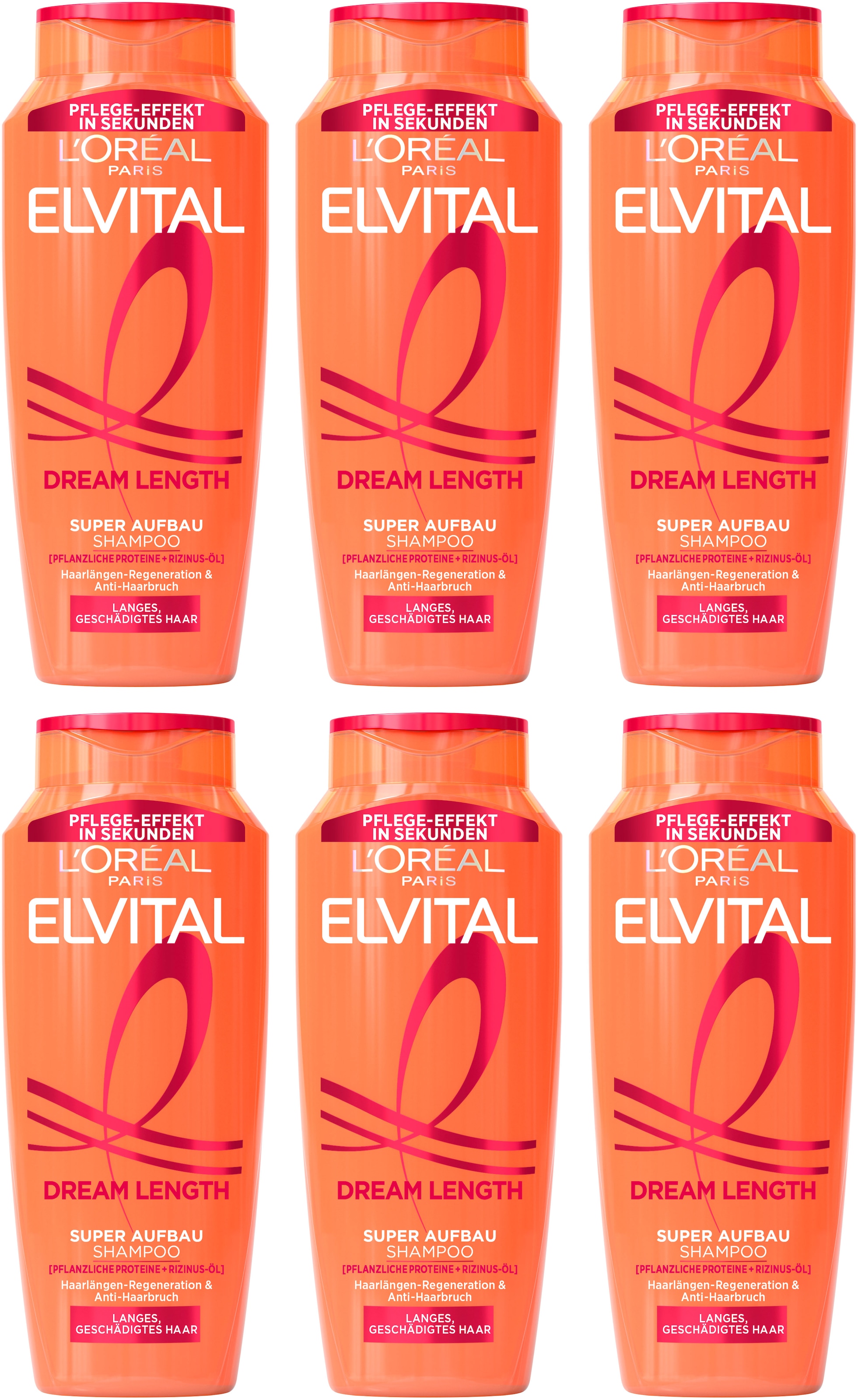 L'ORÉAL PARIS Haarshampoo »L'Oréal Paris Elvital Dream Length Shampoo« Repariert und stärkt das Haar, spendet Feuchtigkeit, bringt Glanz.