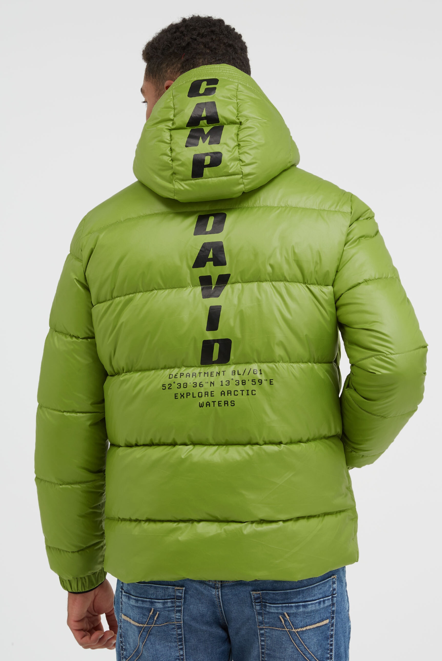 CAMP DAVID Winterjacke mit Kapuze mit Elastikbündchen günstig online kaufen