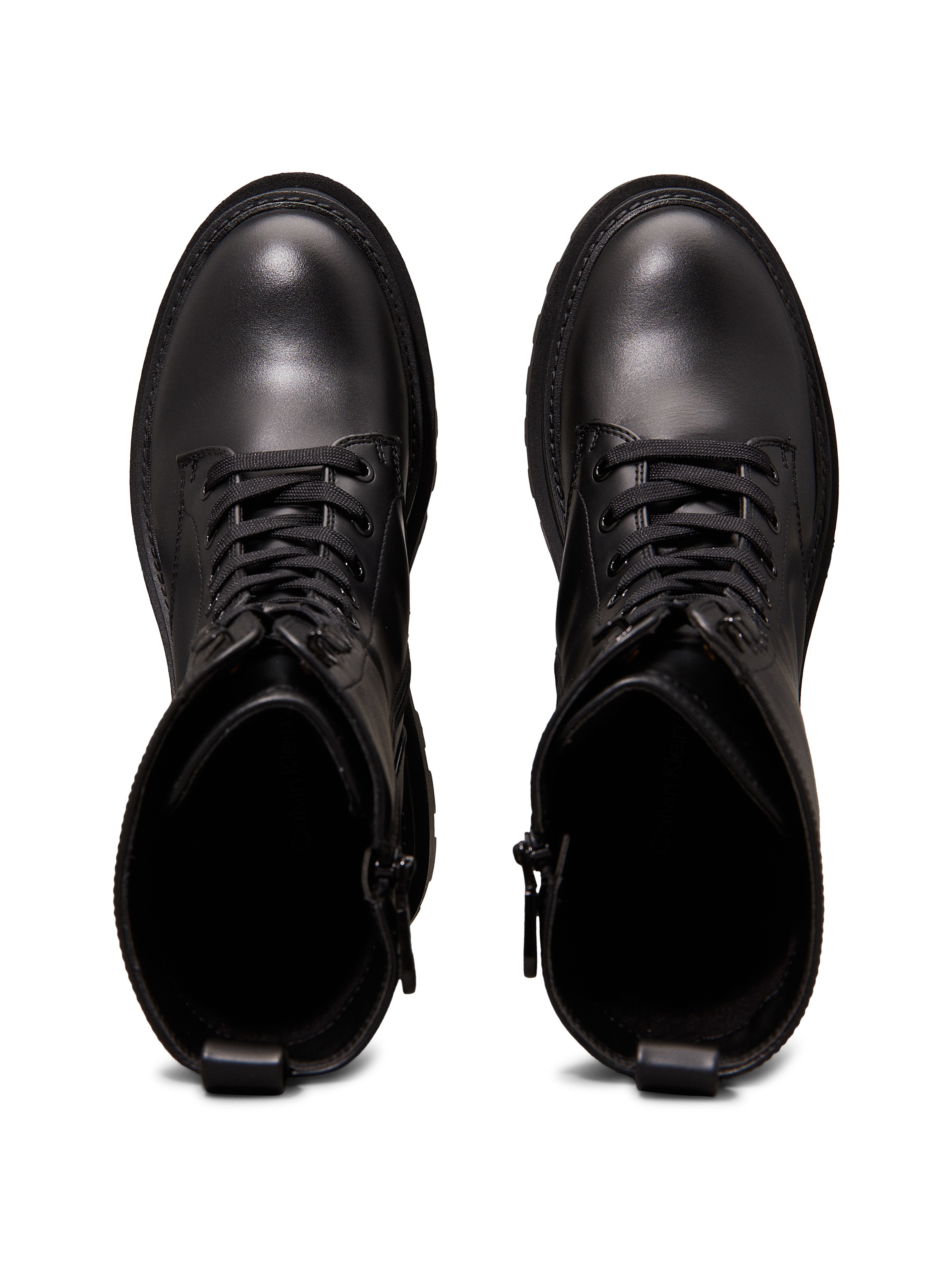 Calvin Klein Jeans Schnürboots »FLATFORM LACE UP BOOT MG LTH«, Schnürstiefelette, Plateauboots mit Profilsohle
