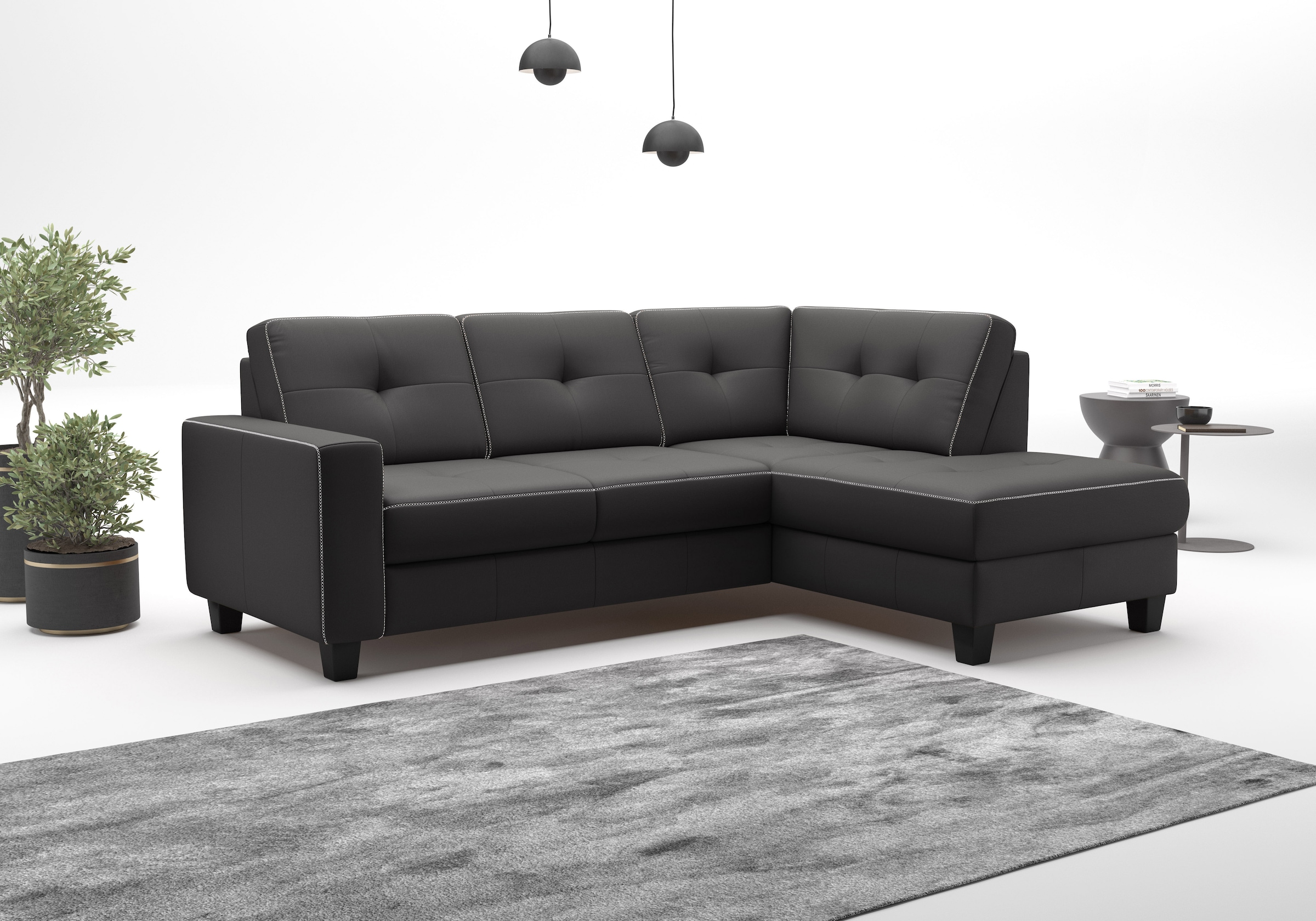 OTTO home Ecksofa "Varese" wahlweise mit Schlaffunktion und Bettkasten