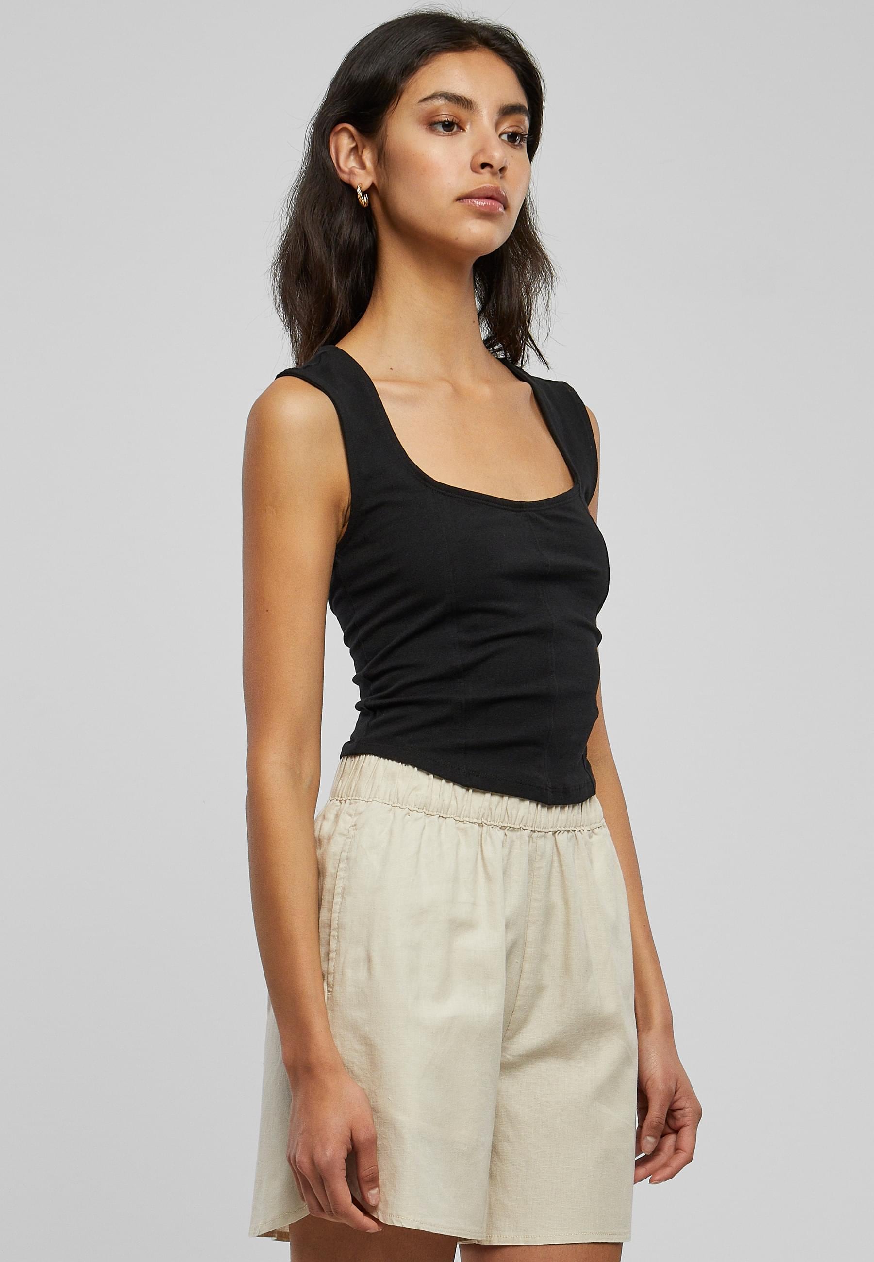 URBAN CLASSICS Muskelshirt »Urban Classics Damen Ladies Short Corsage Top«, (1 tlg.)