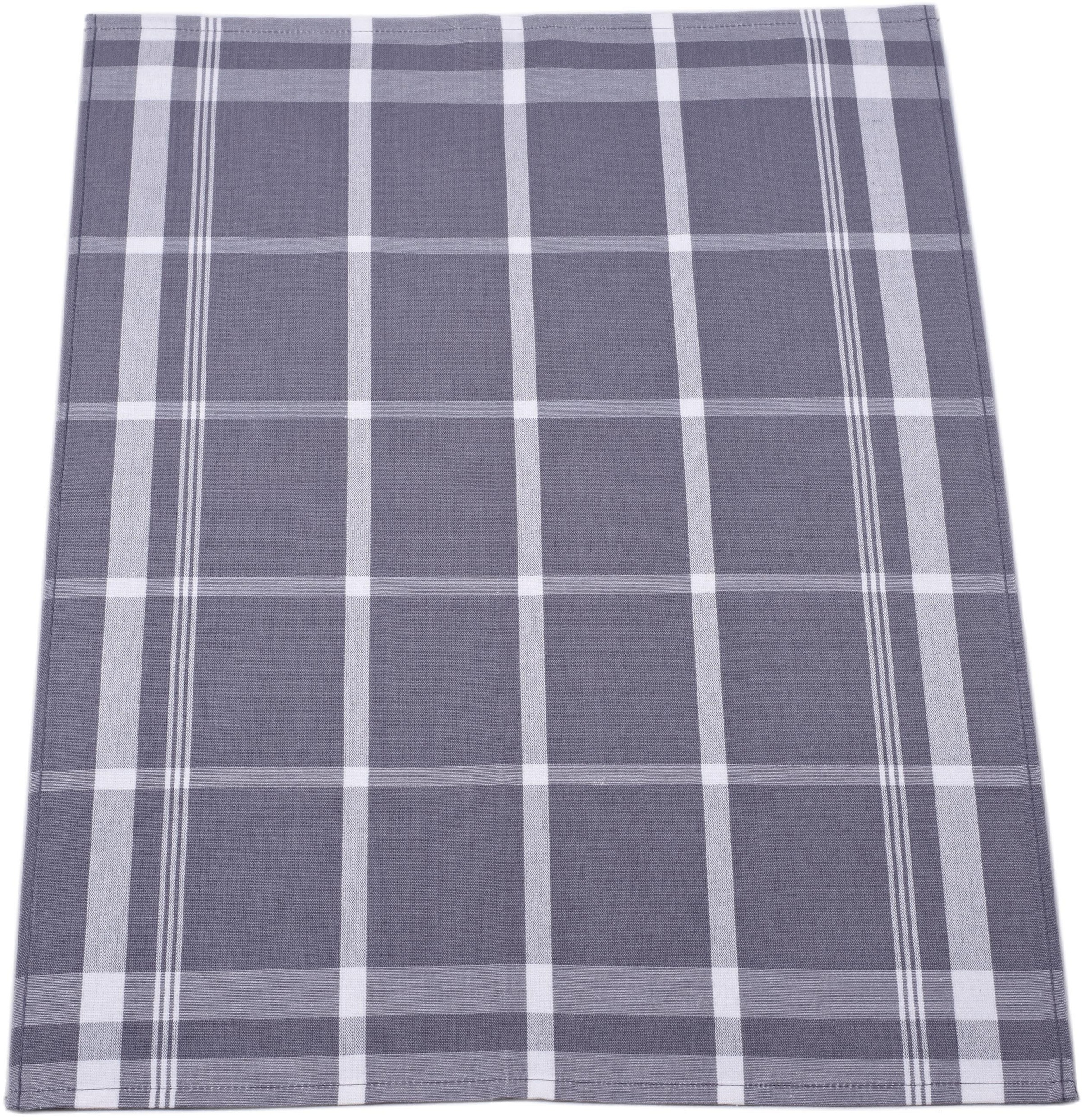 ROSS "Exclusiv" Blockkaro, 50% Baumwolle, 50% Leinen, 50x70 cm