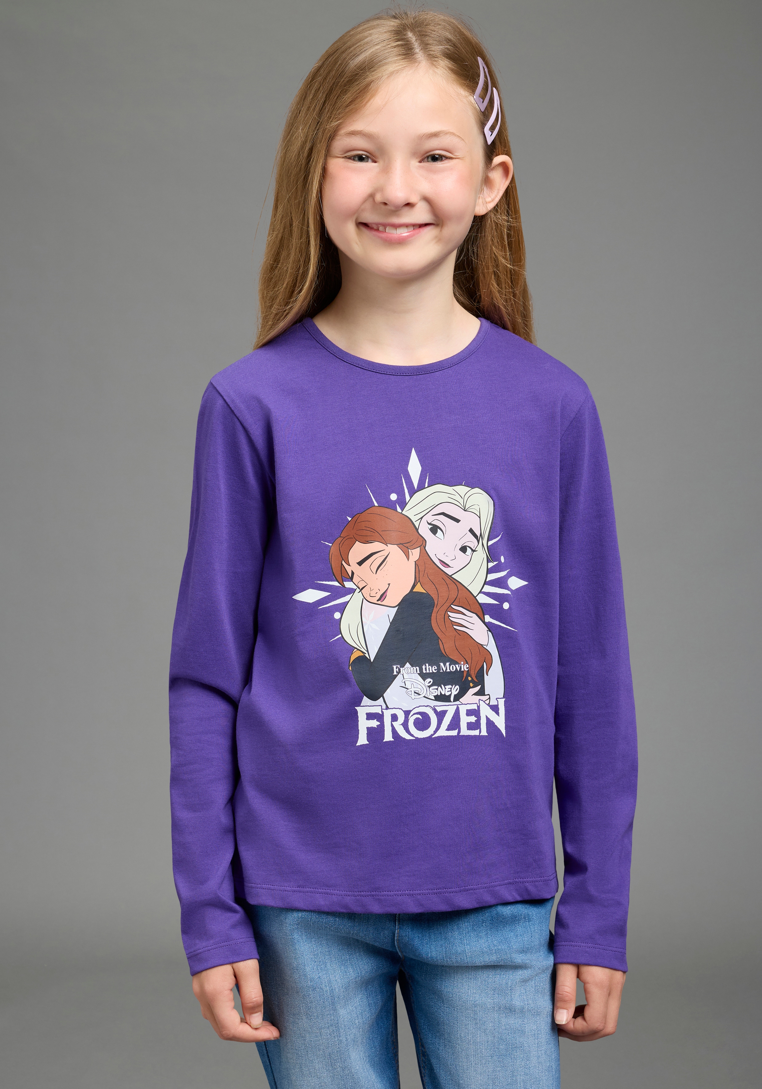 KIDSWORLD Langarmshirt "FROZEN Shirt, Disney" Disney-Shirt in Basic-Passform, Langarm, bedrucktes Design