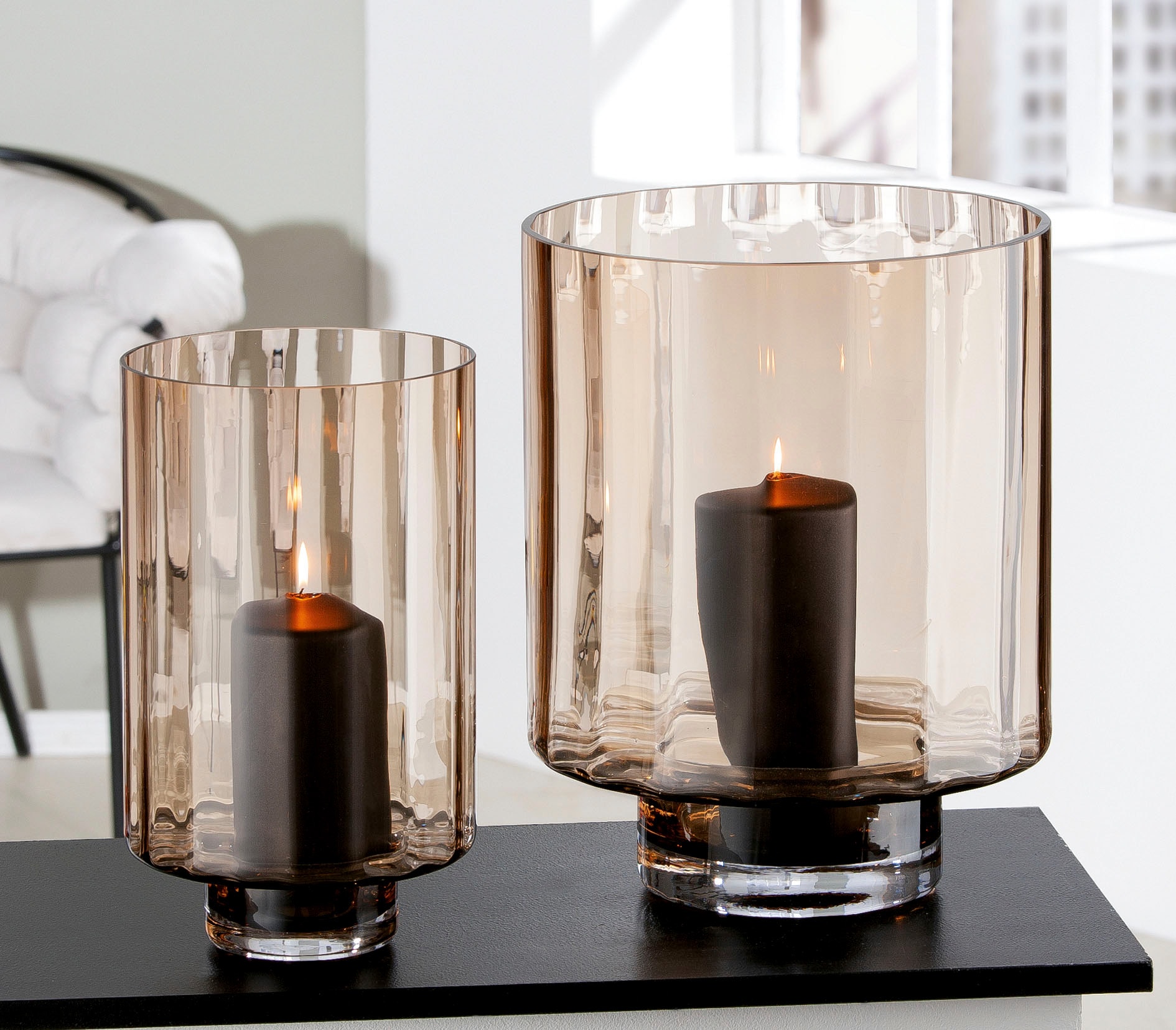 GILDE Windlicht »Novus«, (1 St.), Kerzenhalter aus Glas