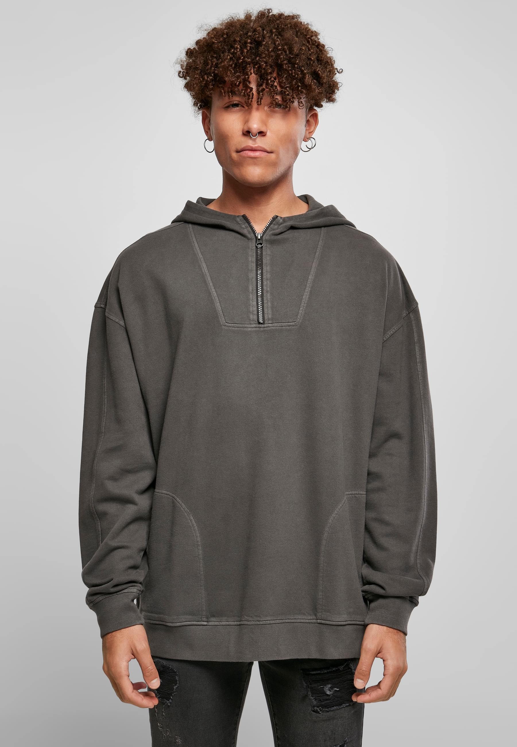 URBAN CLASSICS Kapuzensweatshirt »Urban Classics Herren Overdyed Camp Hoody«, (1 tlg.)