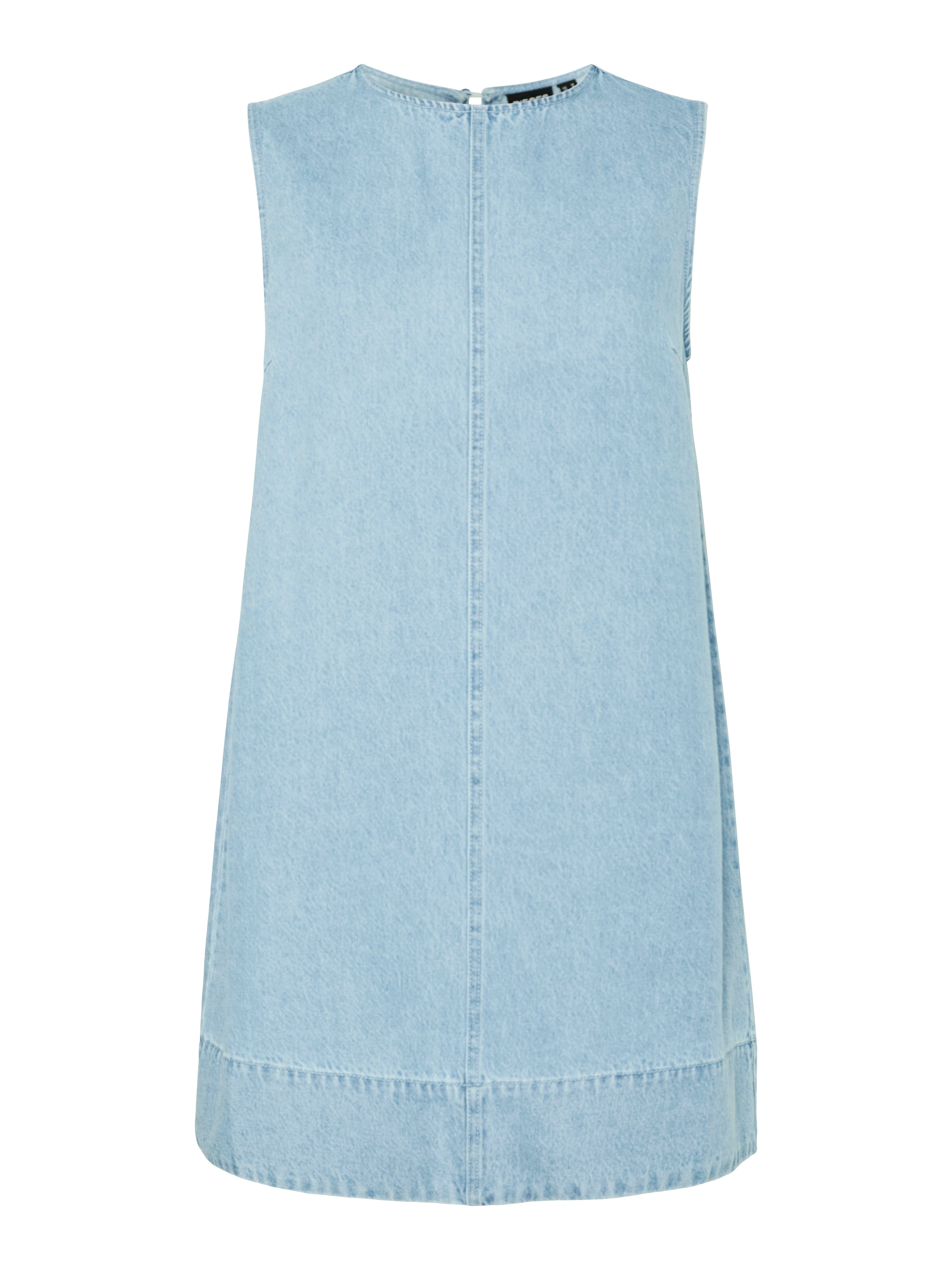 pieces Jeanskleid »PCFLORA SL MINI DENIM DRESS NOOS« mit A-Linien-Schnitt