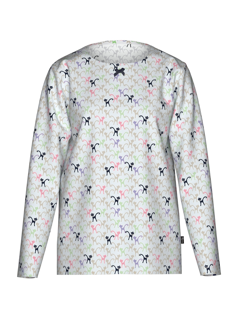 Trigema Schlafanzug »TRIGEMA Pyjama-Oberteil mit Allover-Katzen-Print«, (1 tlg.)