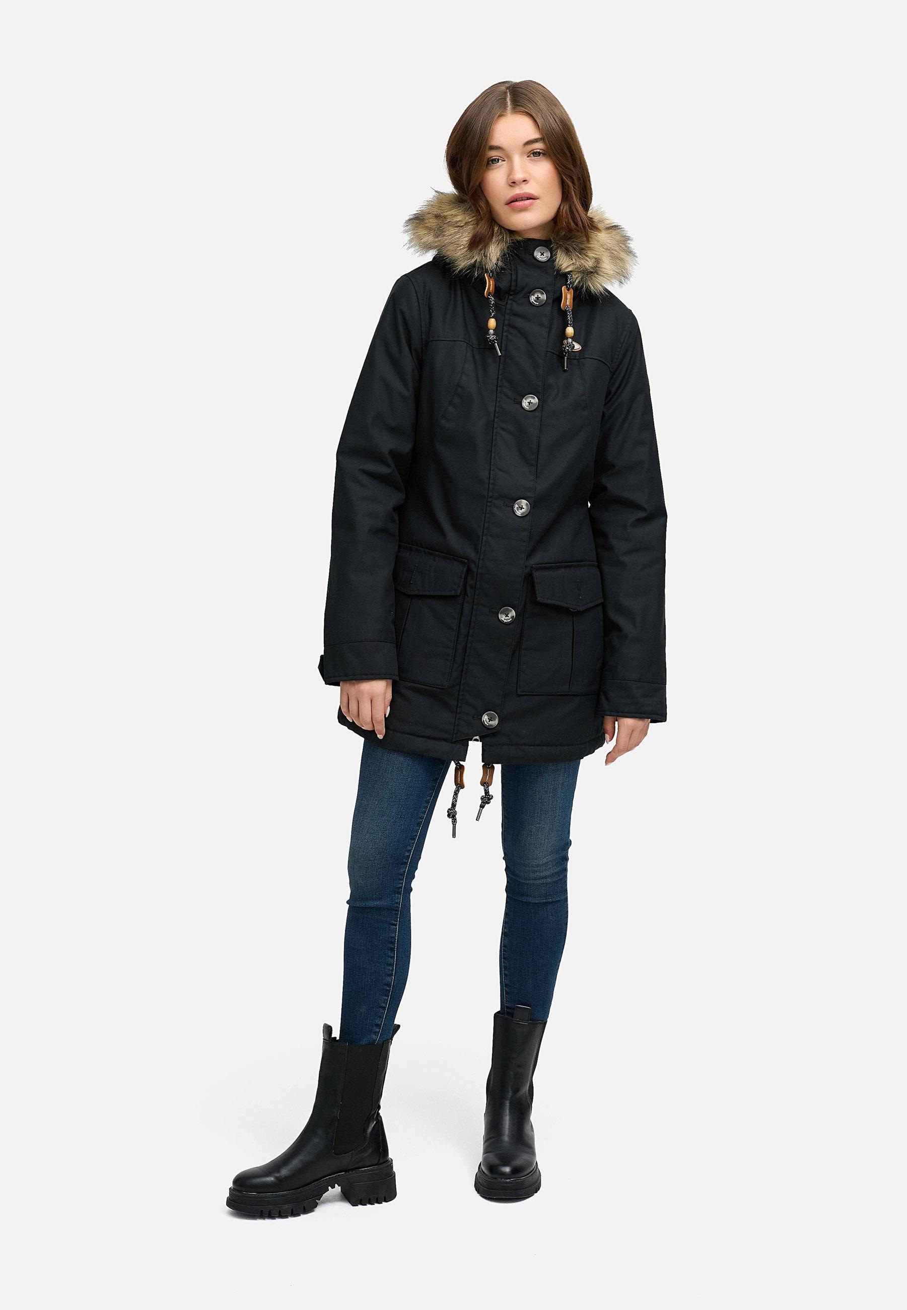 Ragwear Outdoorjacke »Jane YOUMODO«, mit Kapuze, Leicht gefütterte Winterjacke mit Kapuze