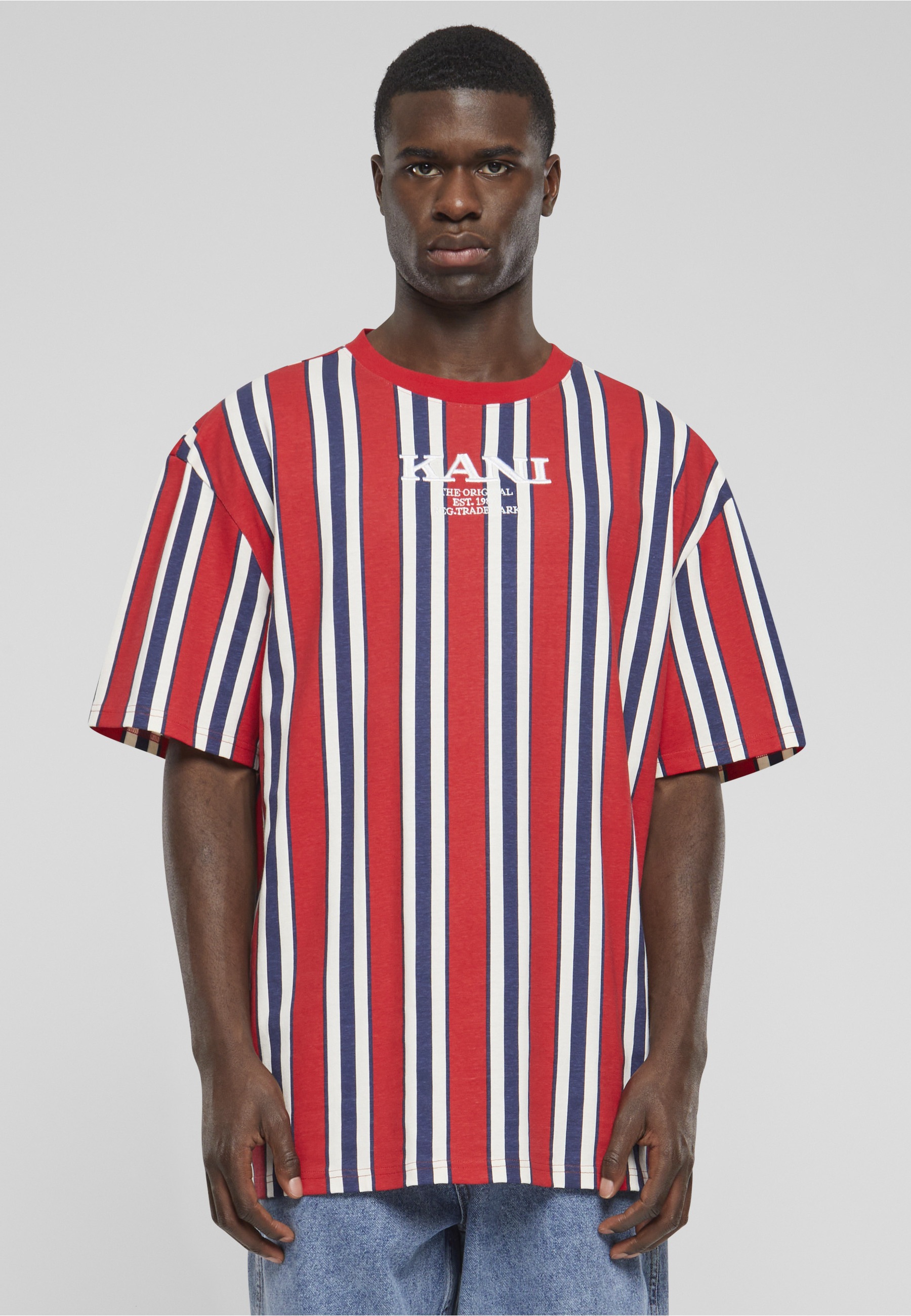 Karl Kani T-Shirt »Karl Kani Herren KM241-034-1 Karl Kani Retro Striped Tee« 1 Stk.