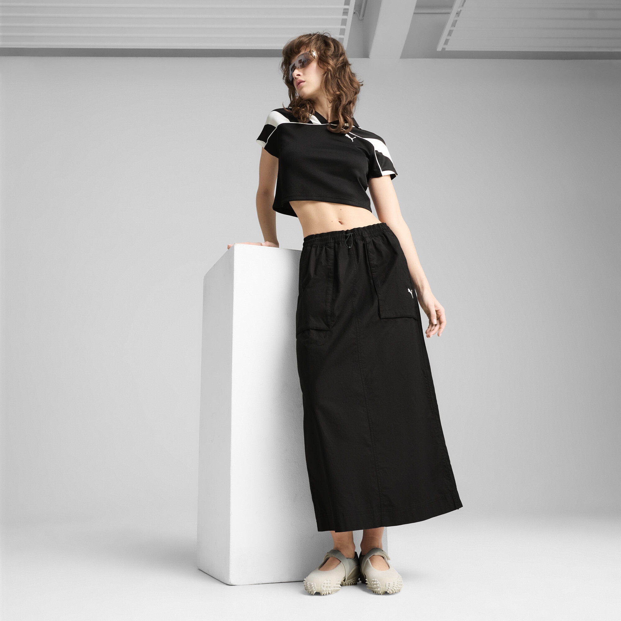 PUMA Jerseyrock »FUTURE.PUMA.ARCHIVE Maxirock mit variabler Länge Damen«