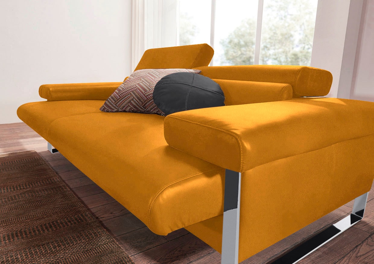 W.SCHILLIG 2-Sitzer »finn«, German Design Award 2016, Fußgestell Chrom glänzend, Breite 230 cm