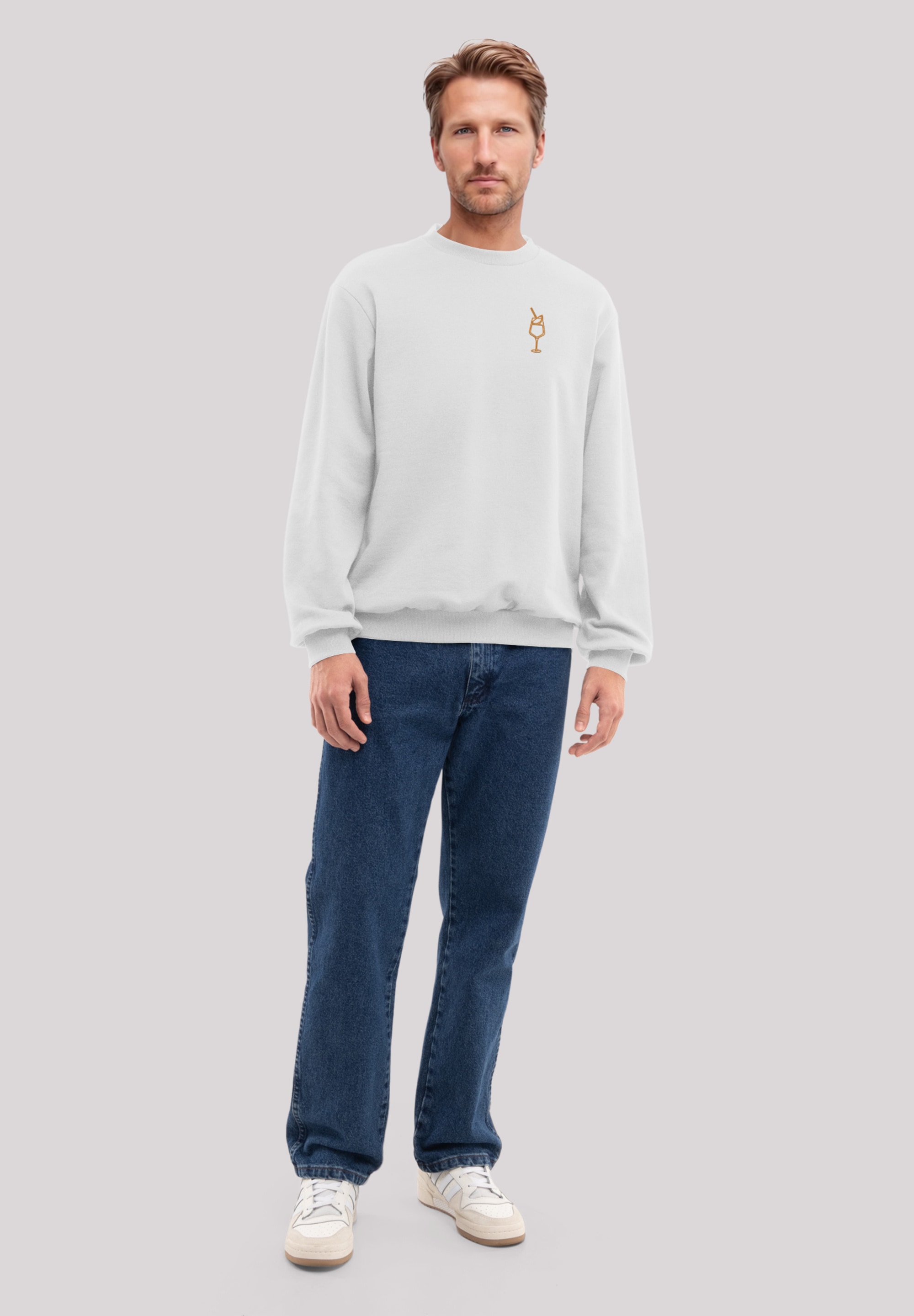 F4NT4STIC Sweatshirt »Orange Spritz Bestickt«, Premium Qualität