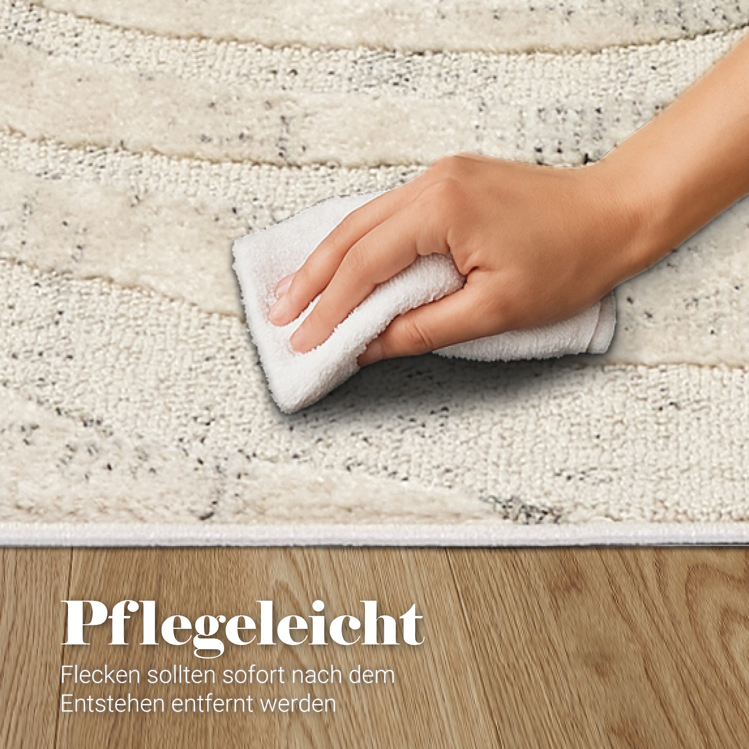 ASTRA Teppich »Lou 251«, rechteckig, 10 mm Höhe, Hoch Tief Struktur, Kurzflor, Wohnzimmer, Schlafzimmer
