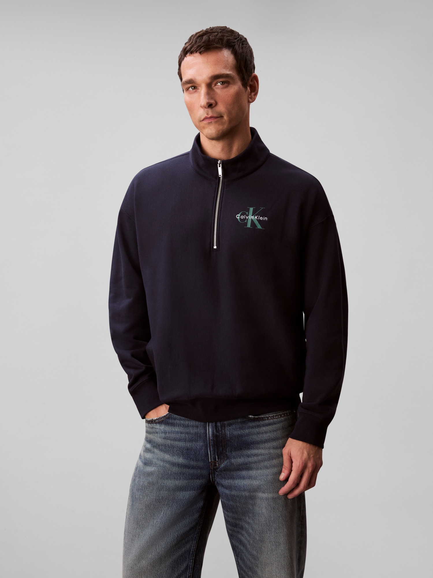 Calvin Klein Jeans Sweatshirt "LS EU 350TERRY MICRO MONOLOGO QT" Regular fi günstig online kaufen