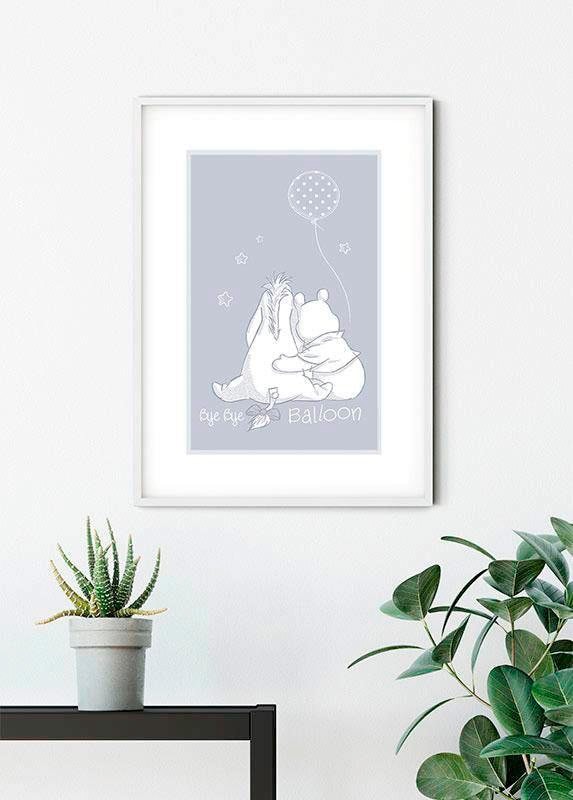 Komar Bild »Winnie the Pooh Bye Bye Balloon«, Disney, (1 St.), Wandbild zur Dekoration im Kinderzimmer - ohne Rahmen