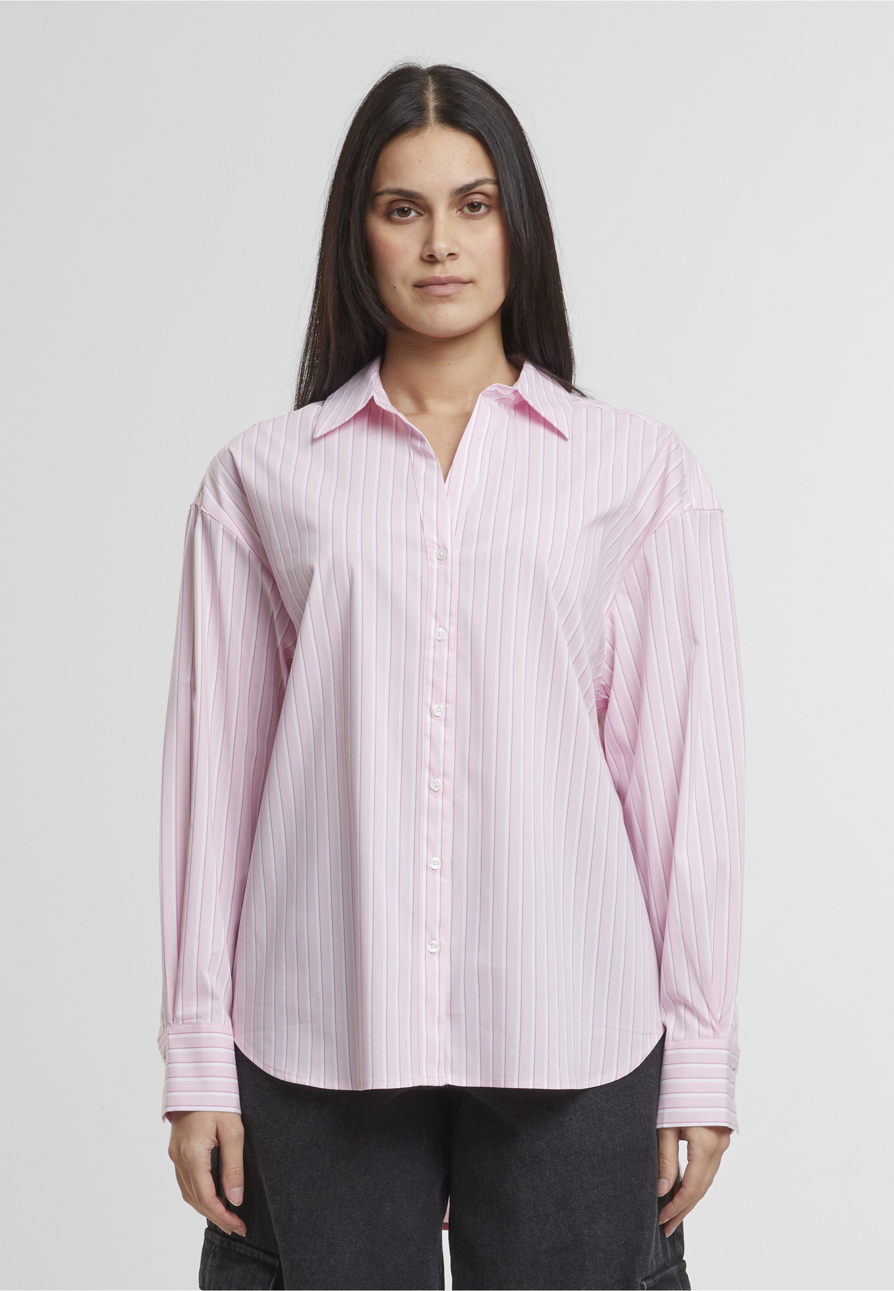 URBAN CLASSICS Klassische Bluse »Urban Classics Ladies Oversized Striped Blouse«