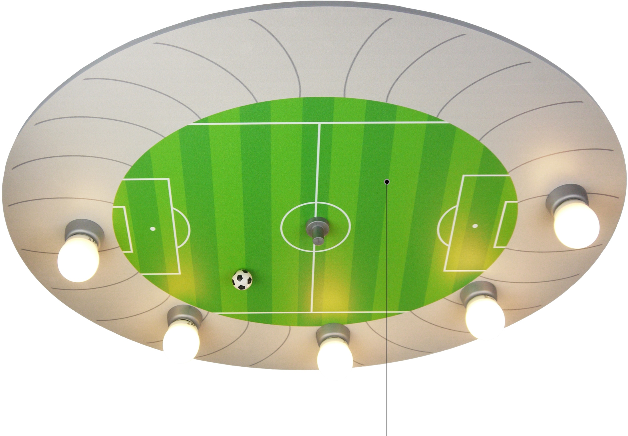 NIERMANN Deckenleuchte "Fußball-Stadion", 5, H: 7cm, 1 Stk., bunt, Kinderzimmer, Leuchten, Deckenleuchte Fußball-Stadion