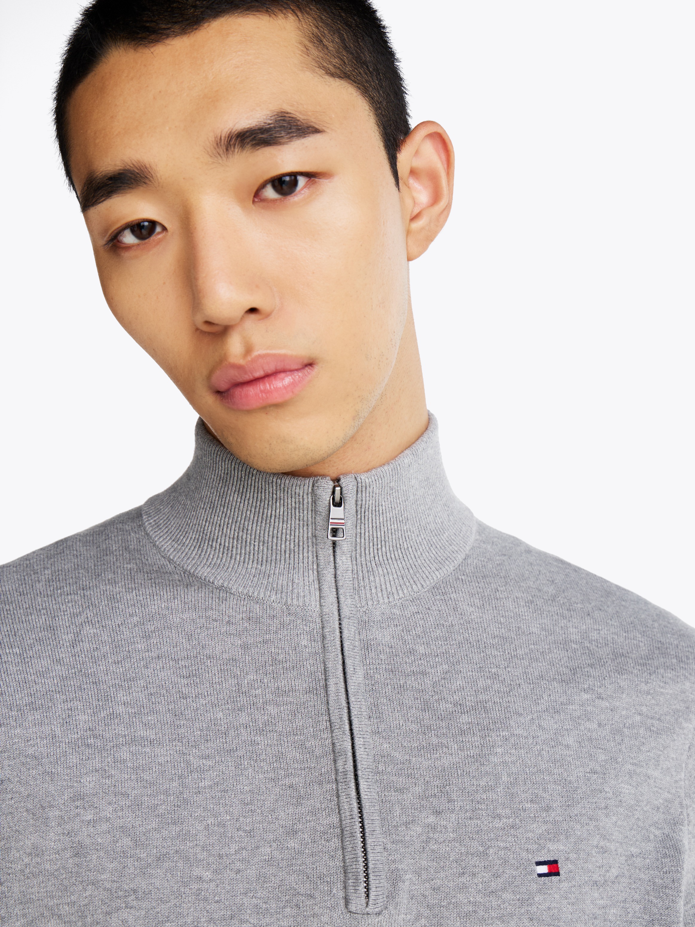 Tommy Hilfiger Troyer »ESSENTIAL COTTON ZIP MOCK«