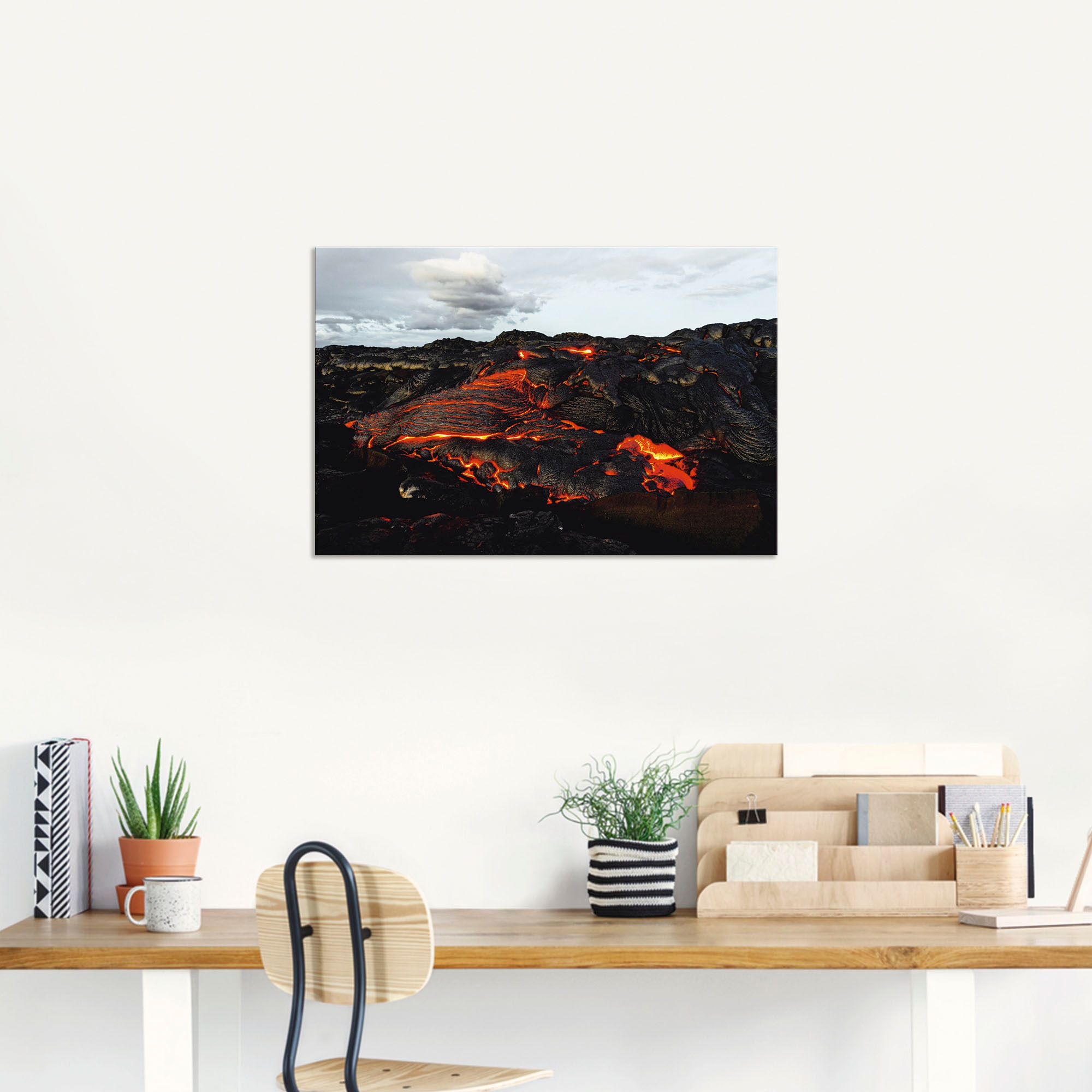 Artland Wandbild »Hawaii Lava tritt aus einer Erdspalte«, Amerika, (1 St.), als Alubild, Leinwandbild, Wandaufkleber oder Poster in versch. Größen