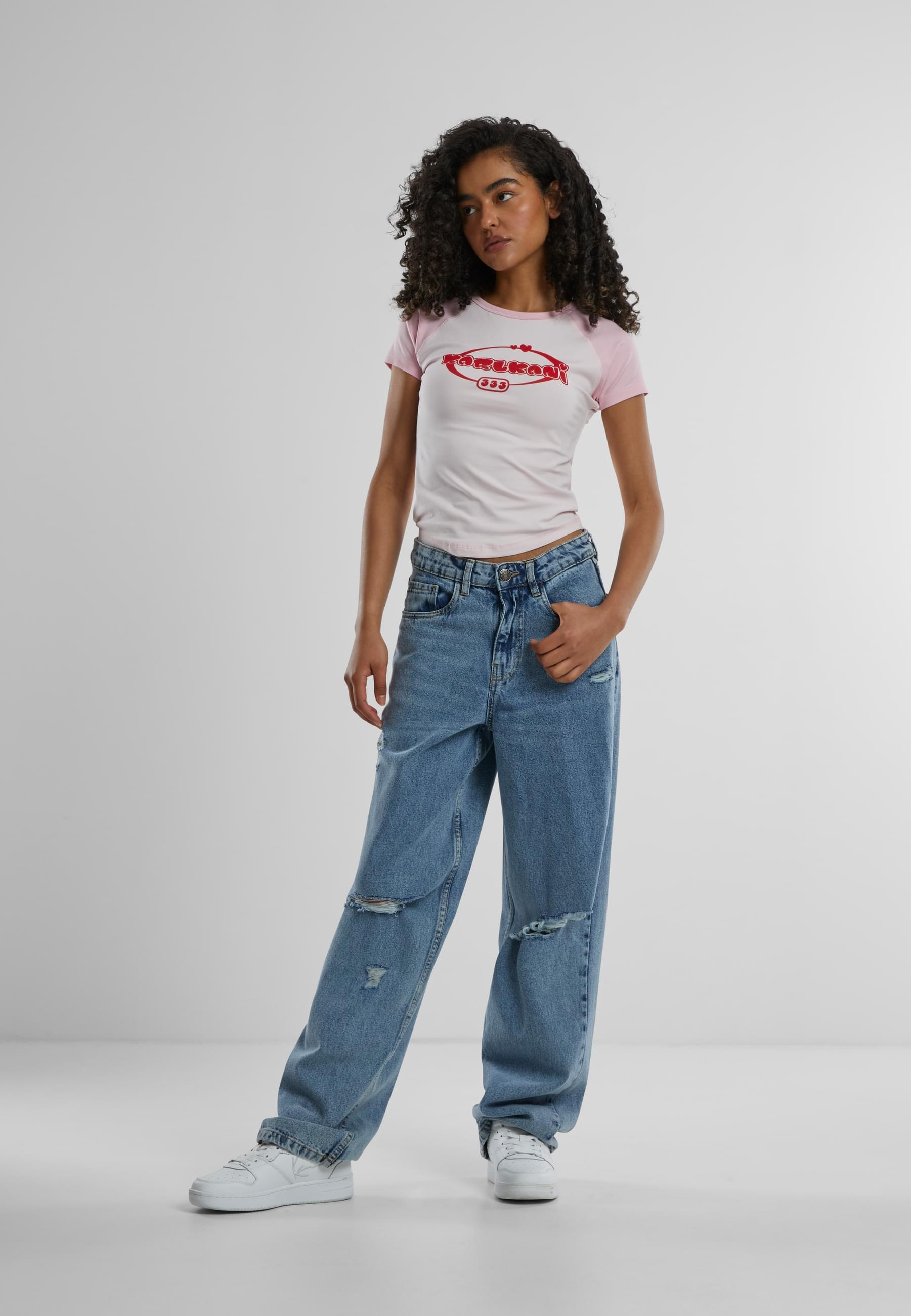 Karl Kani T-Shirt »Karl Kani KW251-026-2 Woven Signature Kk Heart Tiny Tee«, (1 tlg.)