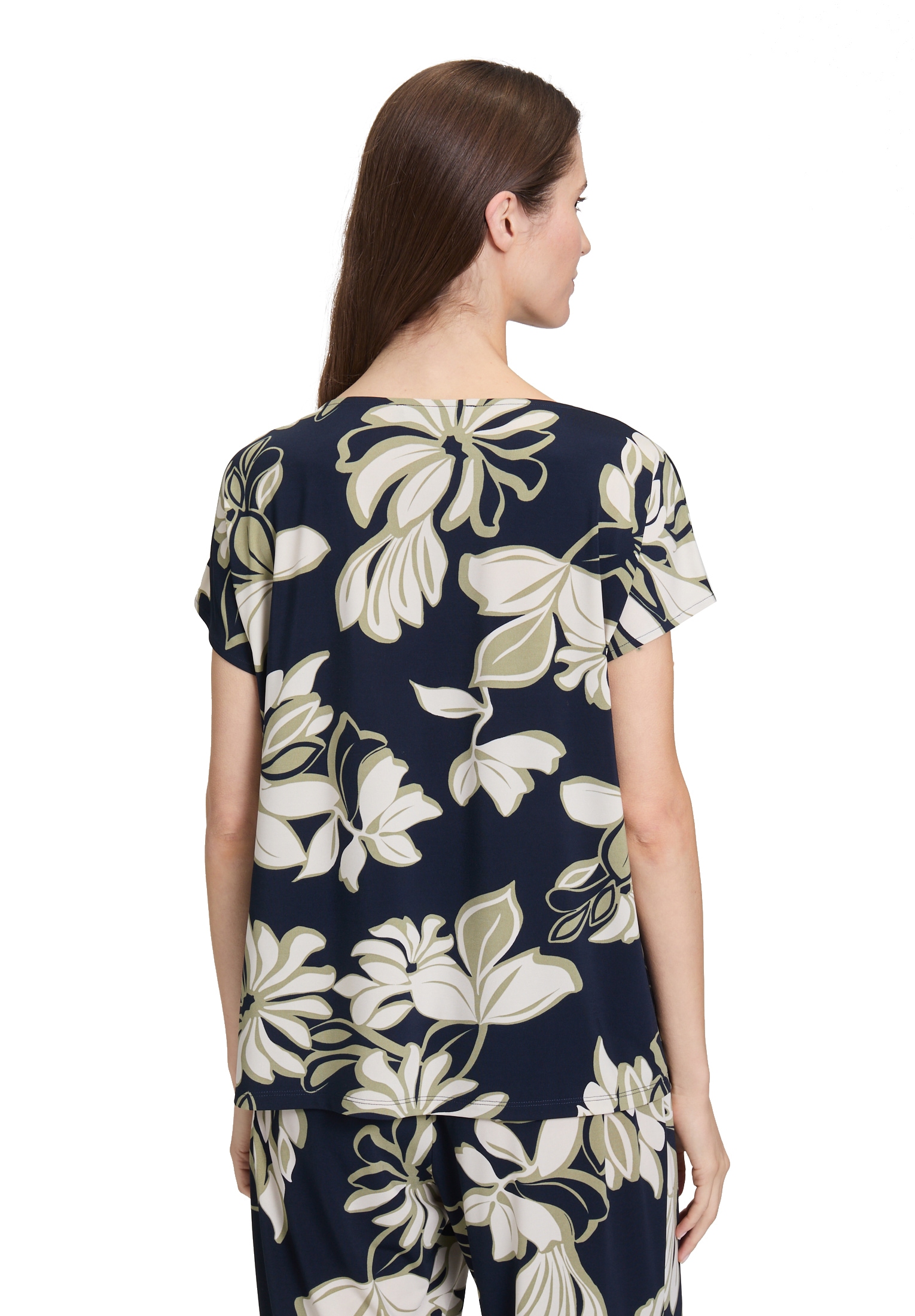 Betty Barclay Kurzarmshirt »Betty Barclay Printshirt mit Wasserfallausschnitt«, (1 tlg.)